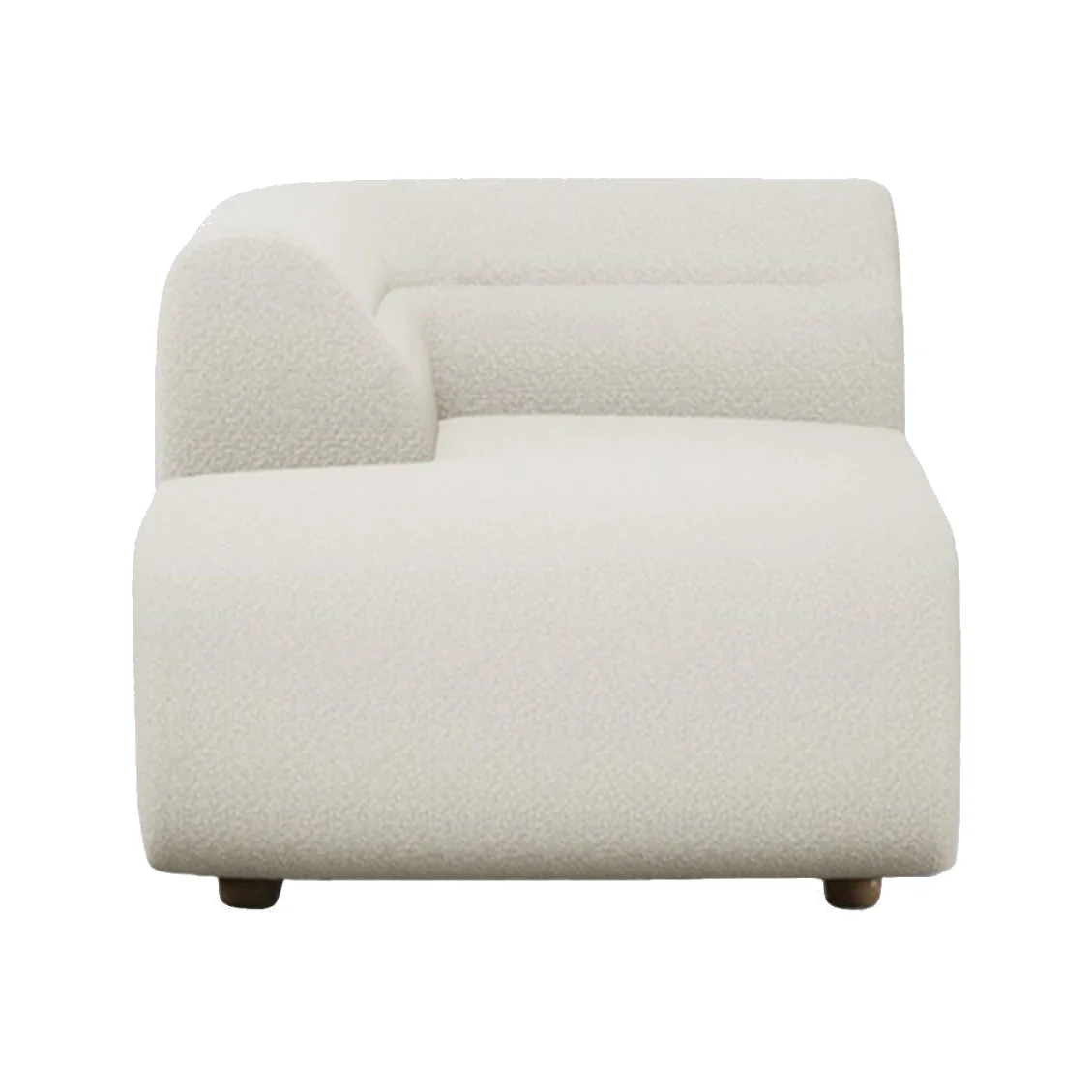 Heal's Lilli Left Hand Facing Chaise Unit Smart Cotton Linen Indigo Natural Feet – image 1