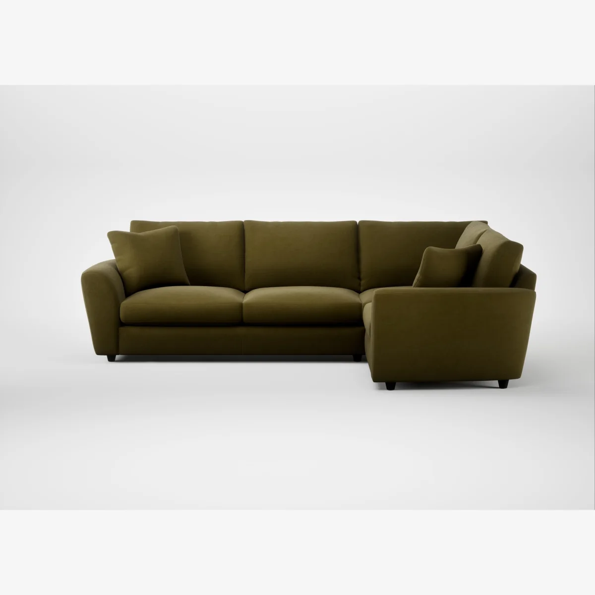 Heal's Snooze Right Hand Facing Corner Sofa Loop Twill Midnight Black Feet – image 1