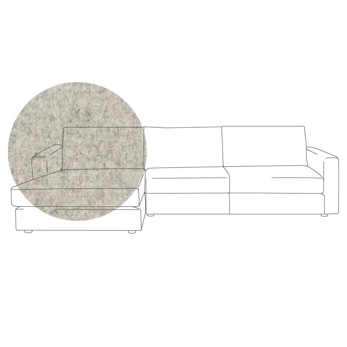 Heal's Nimbus 4 Seater Left Hand Corner Chaise Linen Shadow Black Feet - Heal's UK Furniture – image 12