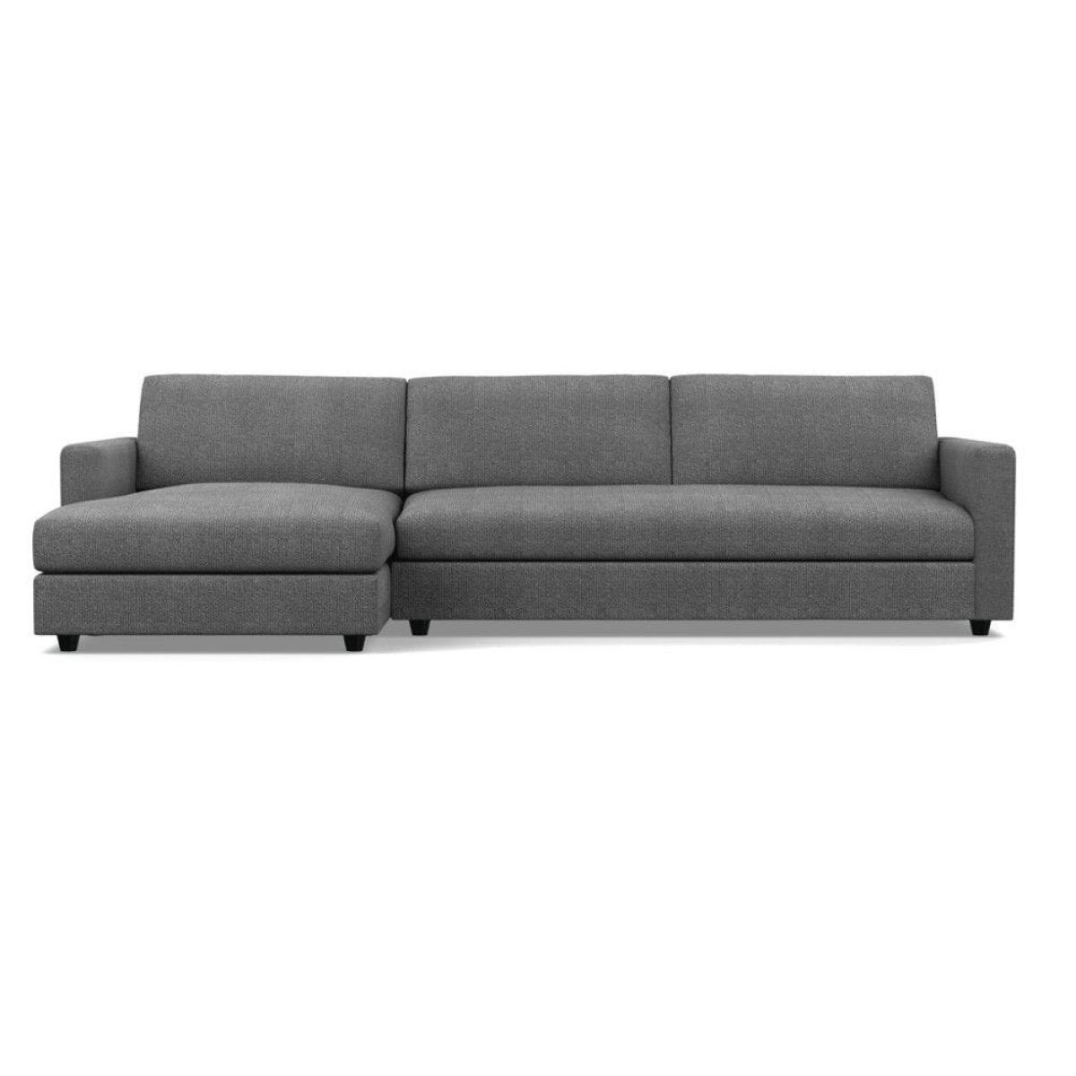Heal's Nimbus 4 Seater Left Hand Corner Chaise Linen Shadow Black Feet - Heal's UK Furniture – image 31