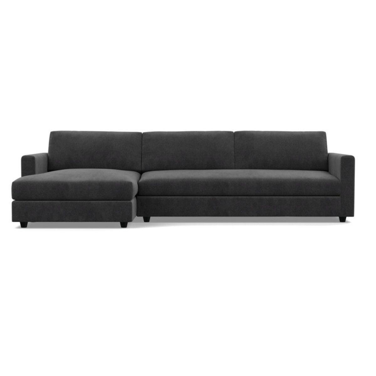 Heal's Nimbus 4 Seater Left Hand Corner Chaise Linen Shadow Black Feet - Heal's UK Furniture – image 34