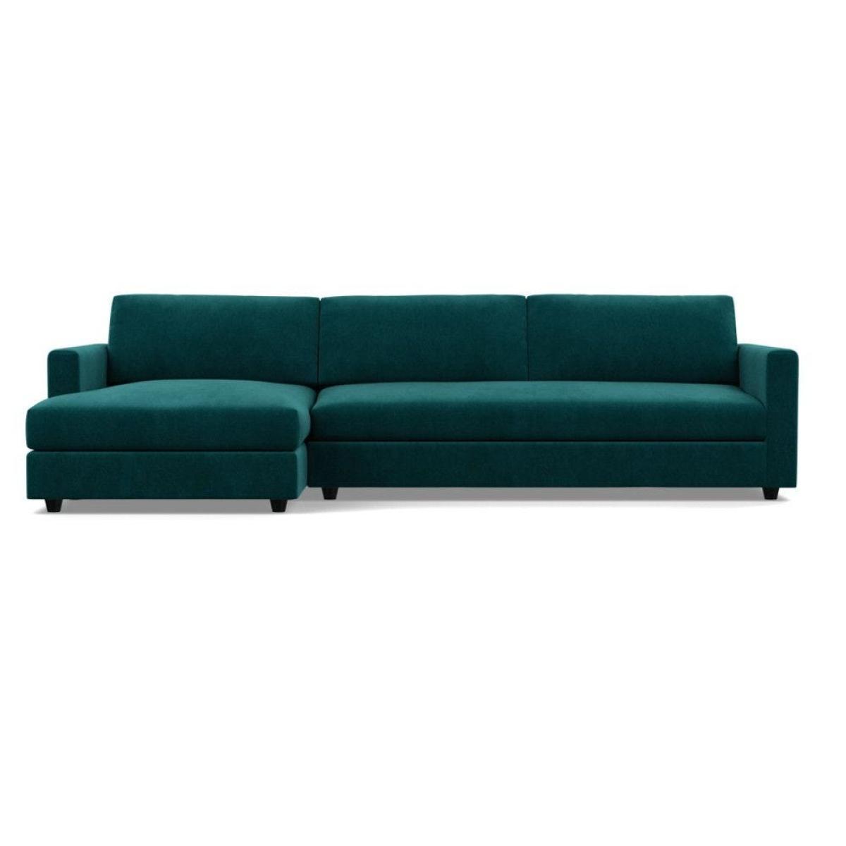 Heal's Nimbus 4 Seater Left Hand Corner Chaise Linen Shadow Black Feet - Heal's UK Furniture – image 10