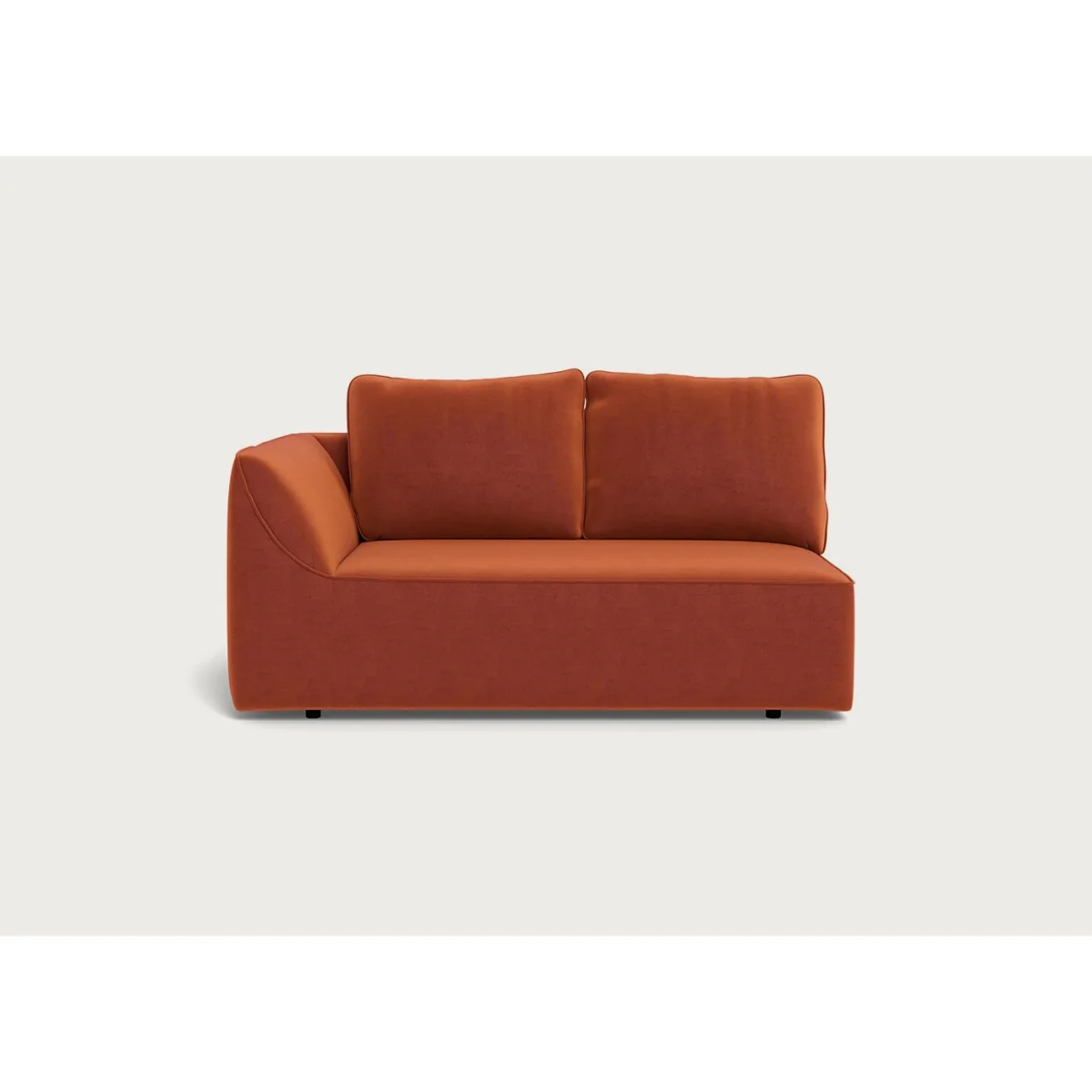 Heal's Morven Left Hand Facing 2 Seater Unit Melton Wool Red Oxide – image 4