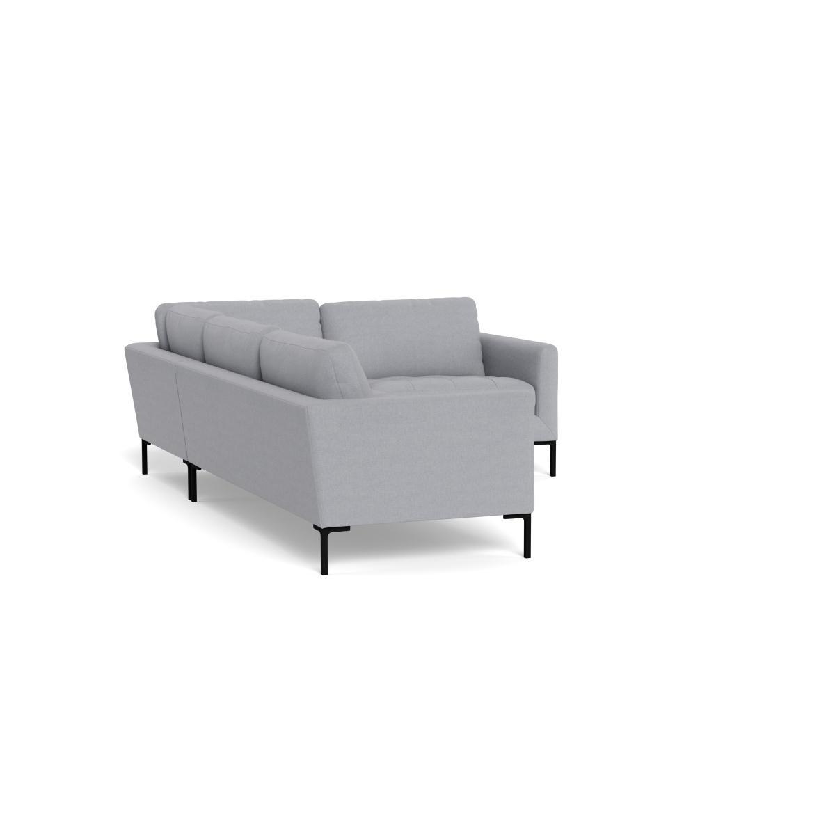 Heal's Eton Right Hand Facing Corner Sofa Brushed Cotton Pewter Brass Feet - Heal's UK Furniture – image 4