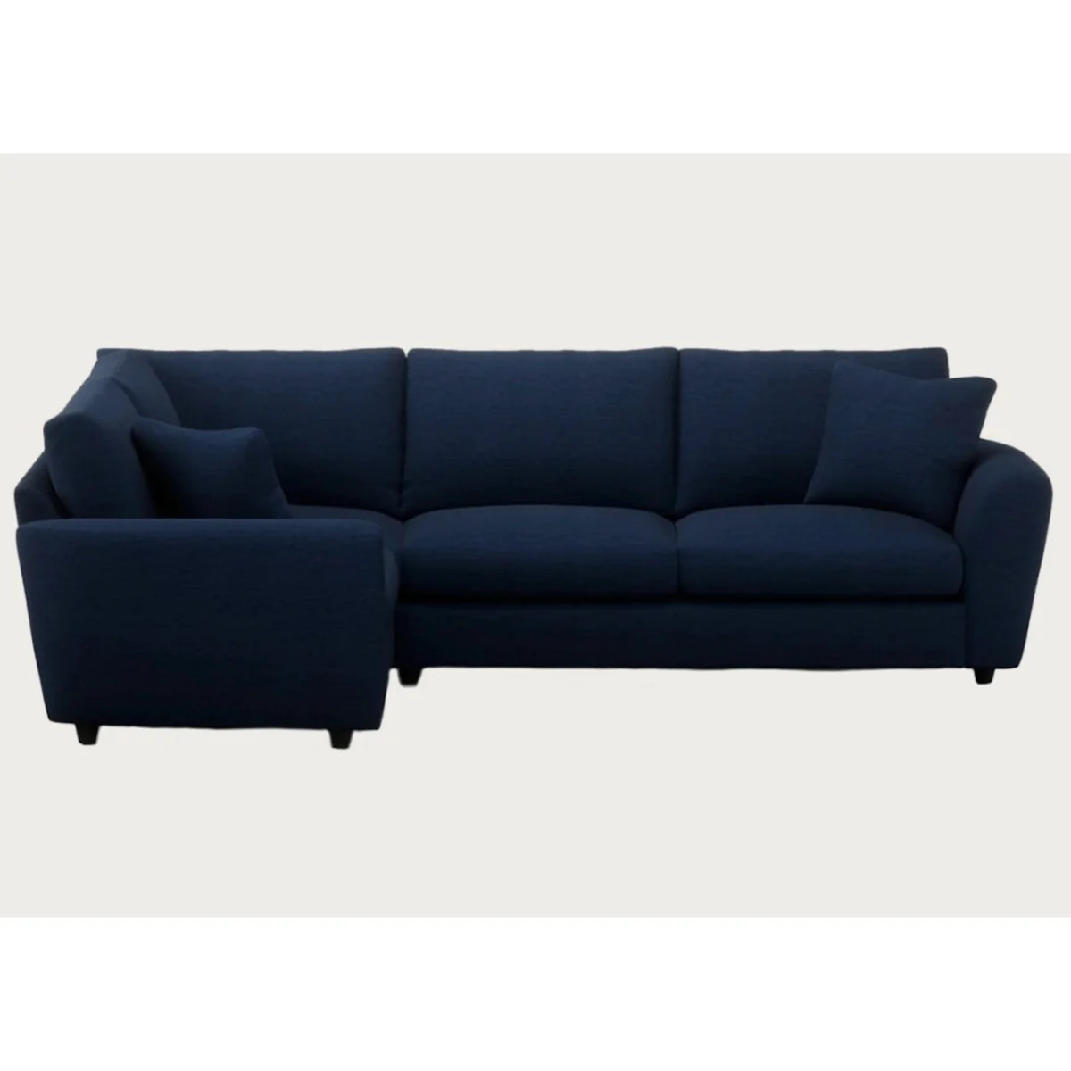Heal's Snooze Left Hand Facing Corner Sofa Loop Twill Fossil Black Feet – image 2