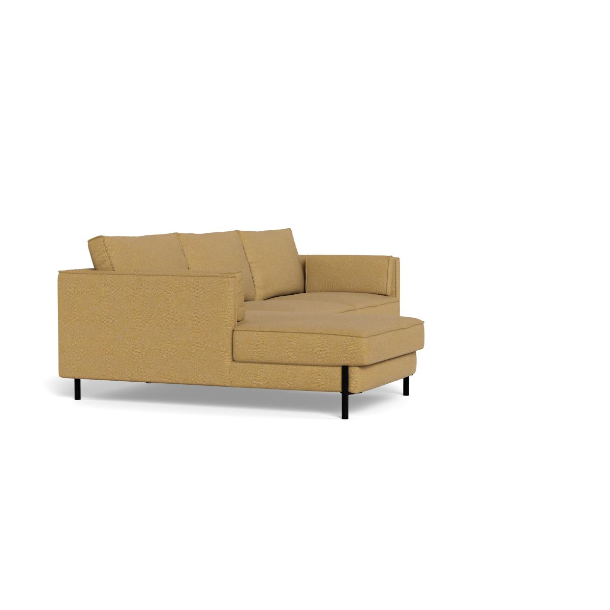 Heal's Tortona Left Hand Facing 4 Seater Corner Chaise Boucle Tweed Citrine Black Feet – image 2
