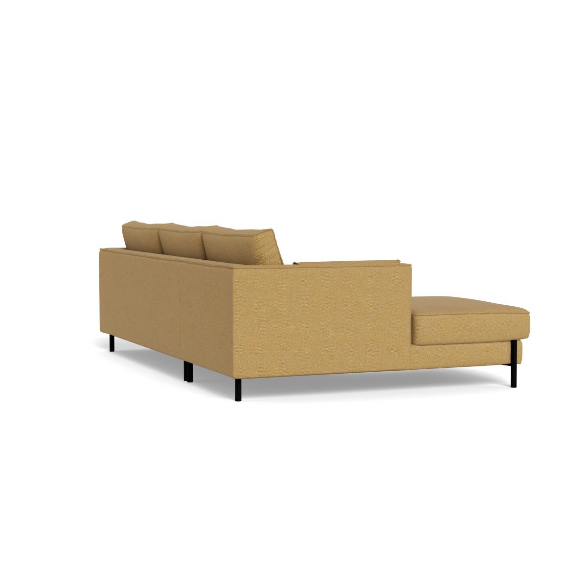 Heal's Tortona Left Hand Facing 4 Seater Corner Chaise Boucle Tweed Citrine Black Feet – image 4