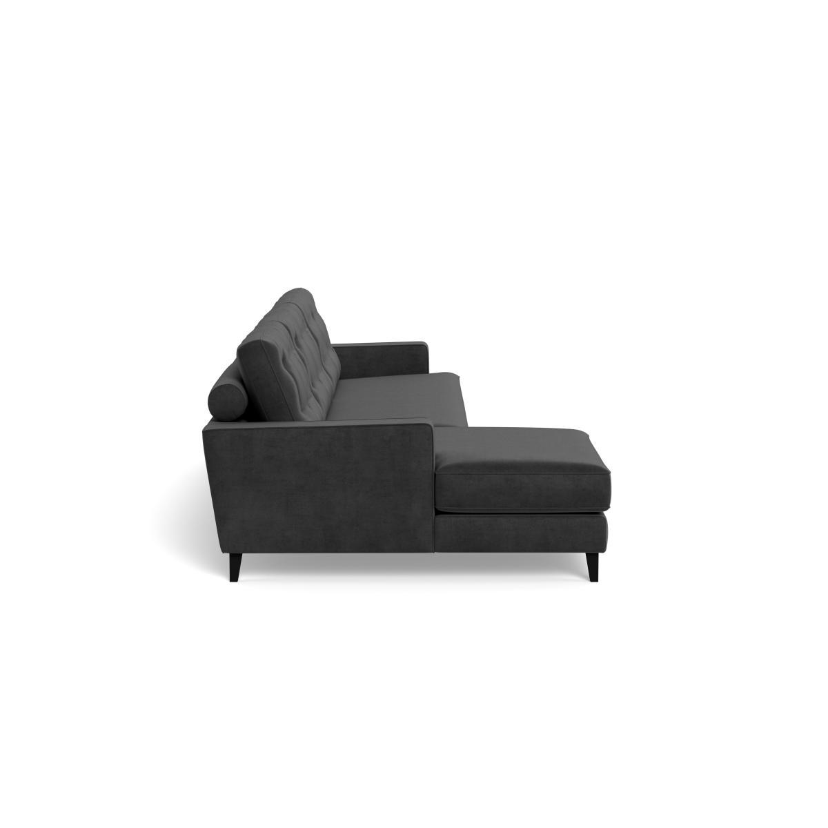 Heal's Mistral Left Hand Facing Corner Sofa Smart Luxe Velvet Nickel Black Feet - Heal's UK Furniture – image 3