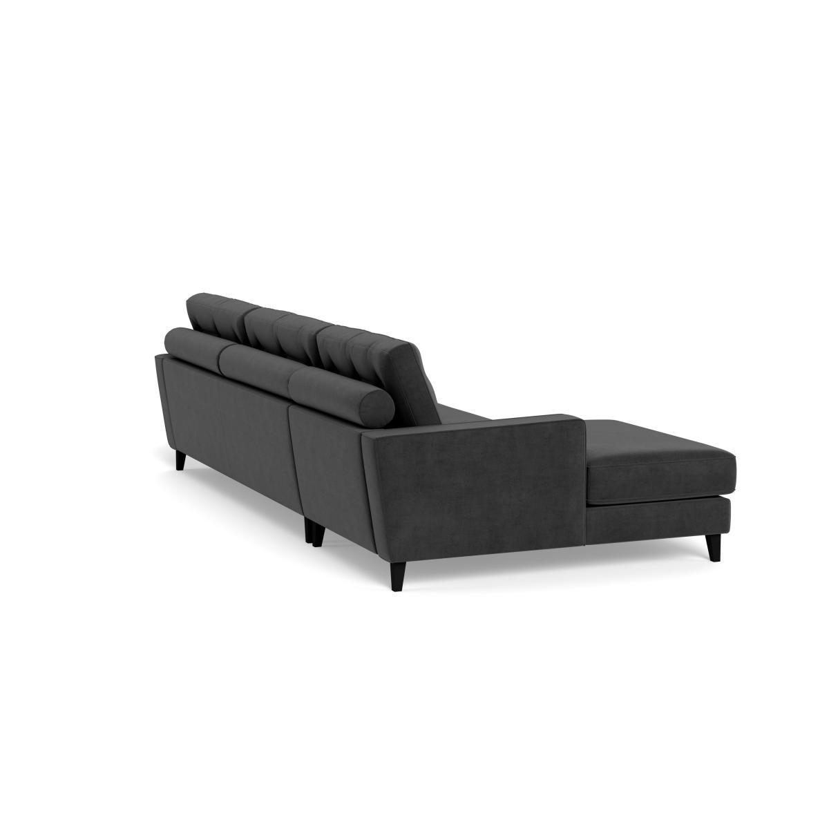 Heal's Mistral Left Hand Facing Corner Sofa Smart Luxe Velvet Nickel Black Feet - Heal's UK Furniture – image 4
