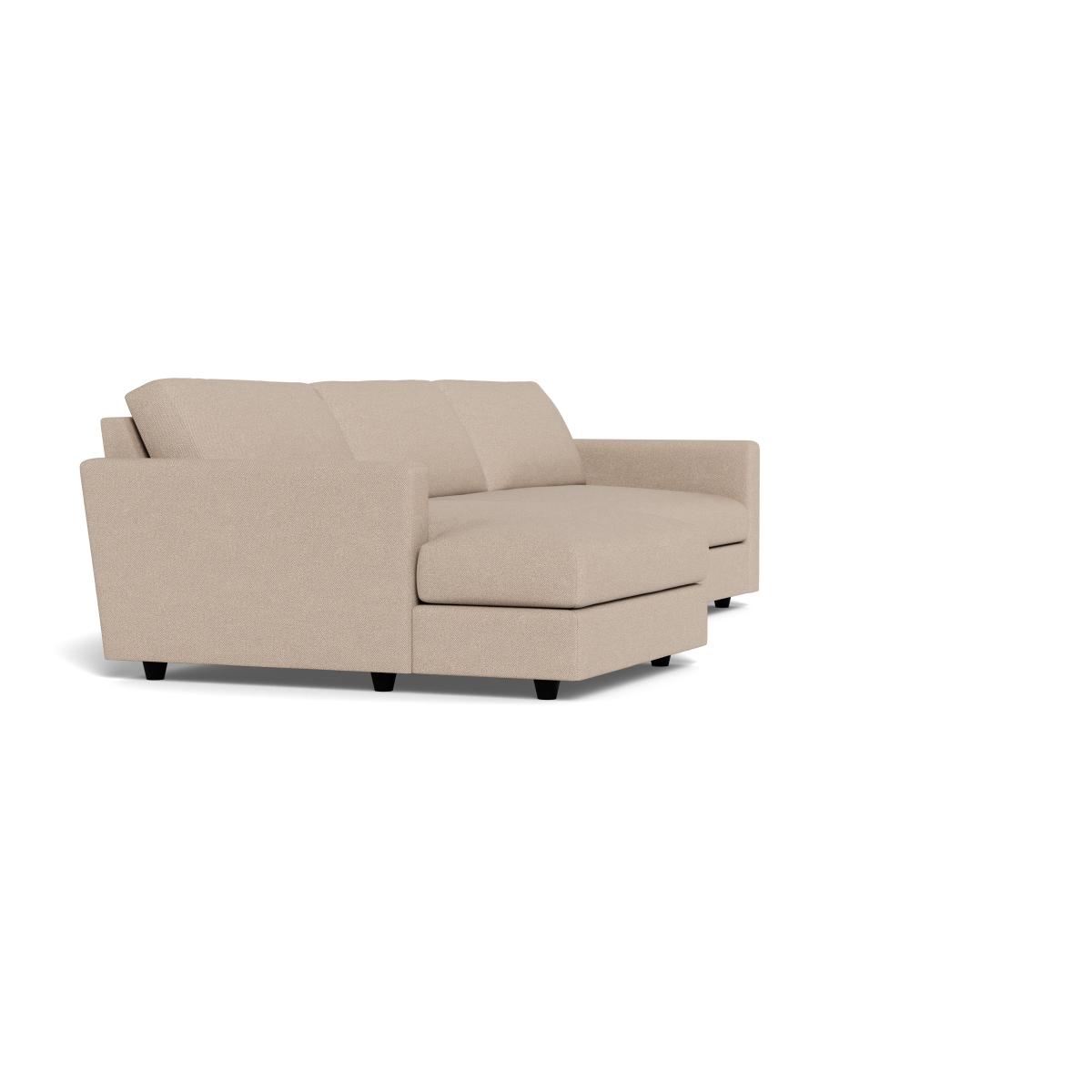 Heal's Nimbus II 4 Str Corner Chaise LHF Boucle Tweed Pearl Black Feet – image 2