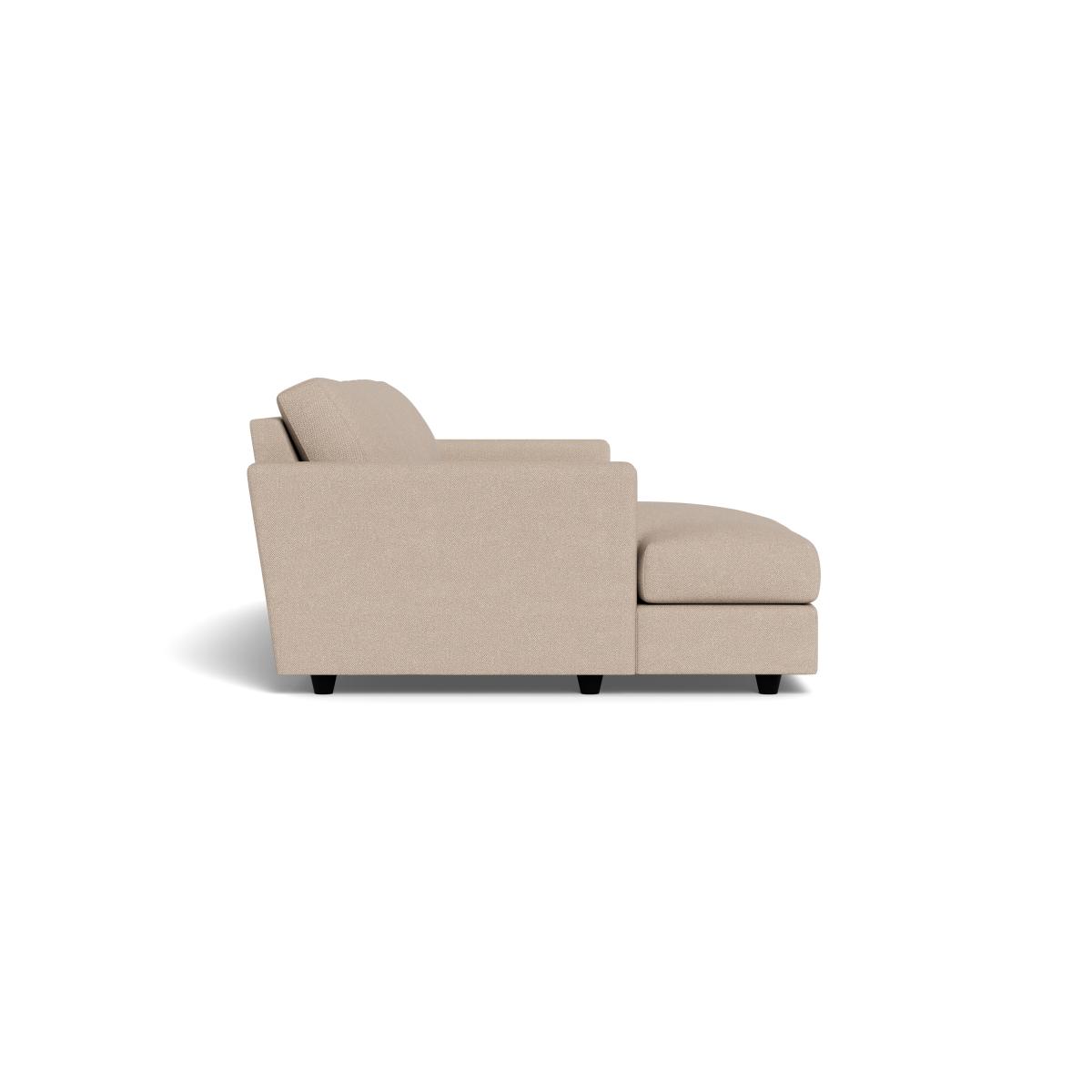 Heal's Nimbus II 4 Str Corner Chaise LHF Boucle Tweed Pearl Black Feet – image 3
