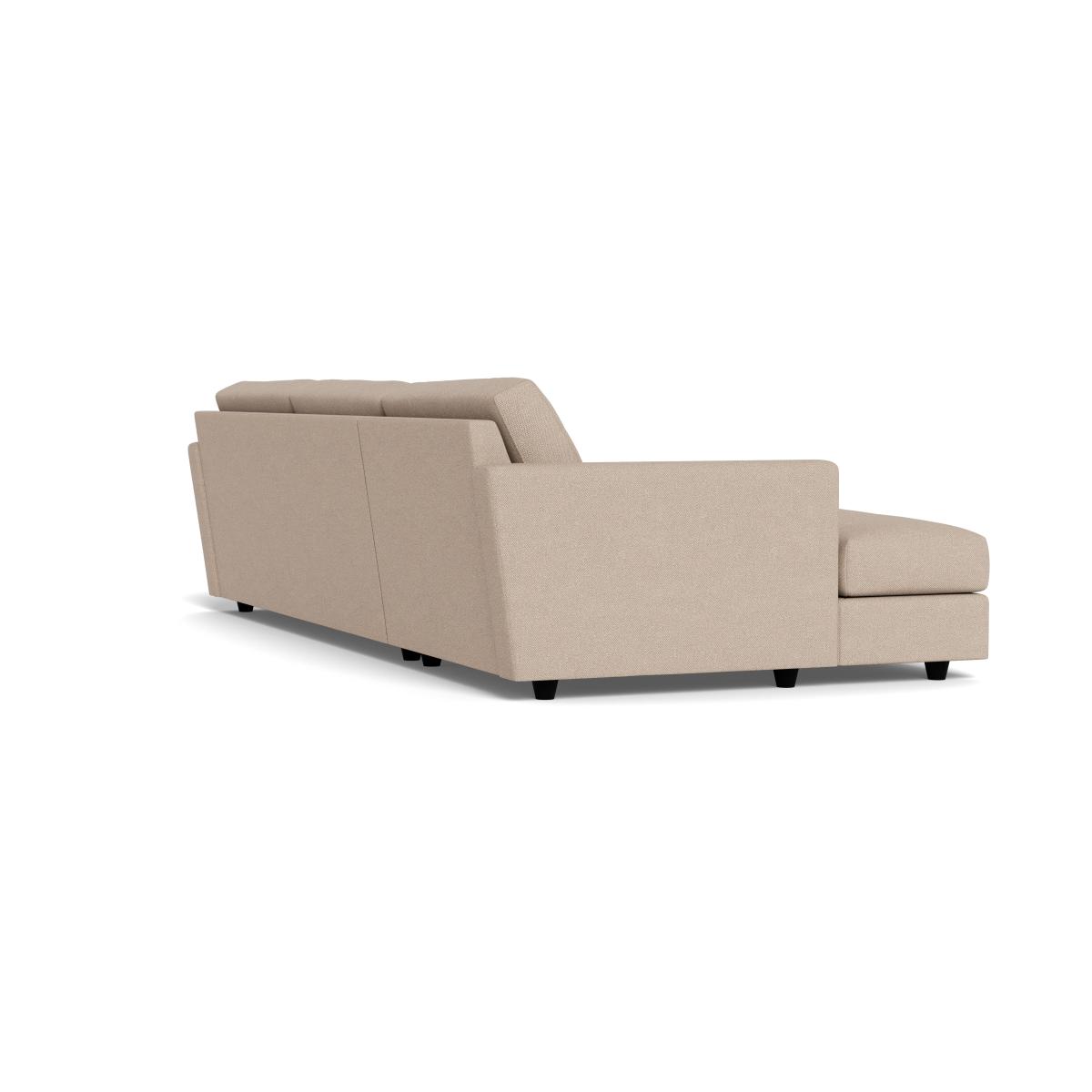 Heal's Nimbus II 4 Str Corner Chaise LHF Boucle Tweed Pearl Black Feet – image 4