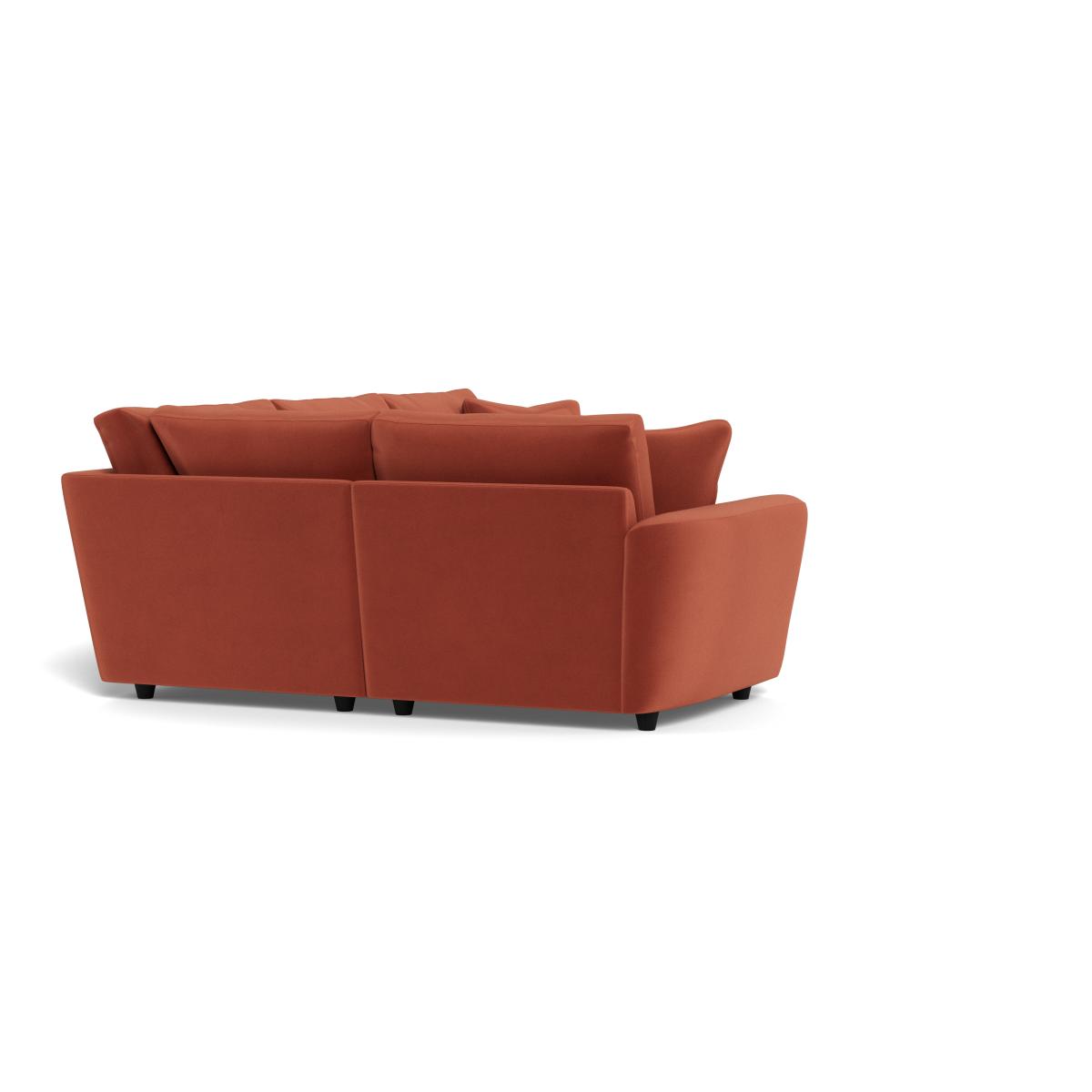 Heal's Snooze Left Hand Facing Corner Sofa Smart Luxe Velvet Tawny Black Feet – image 2