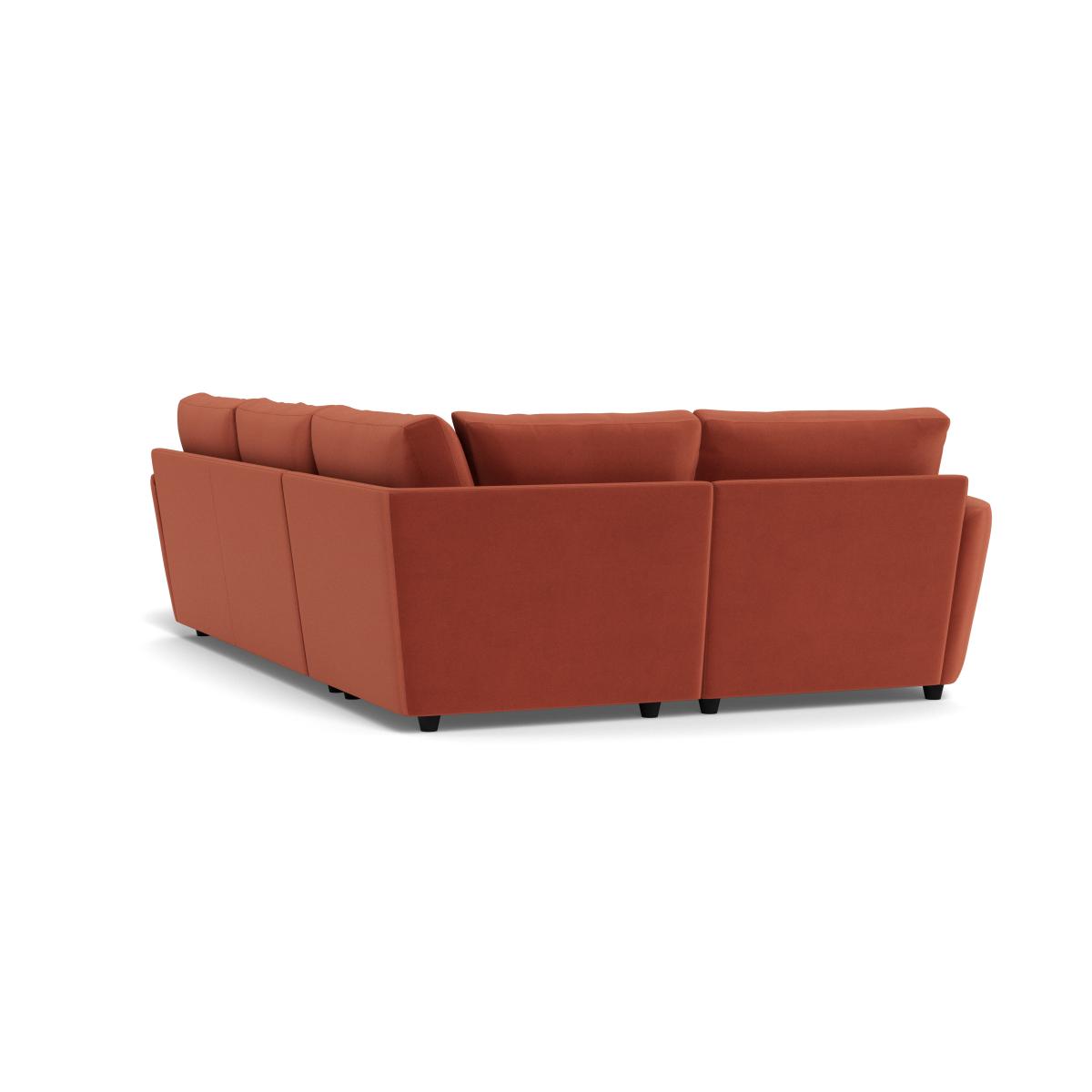 Heal's Snooze Left Hand Facing Corner Sofa Smart Luxe Velvet Tawny Black Feet – image 4