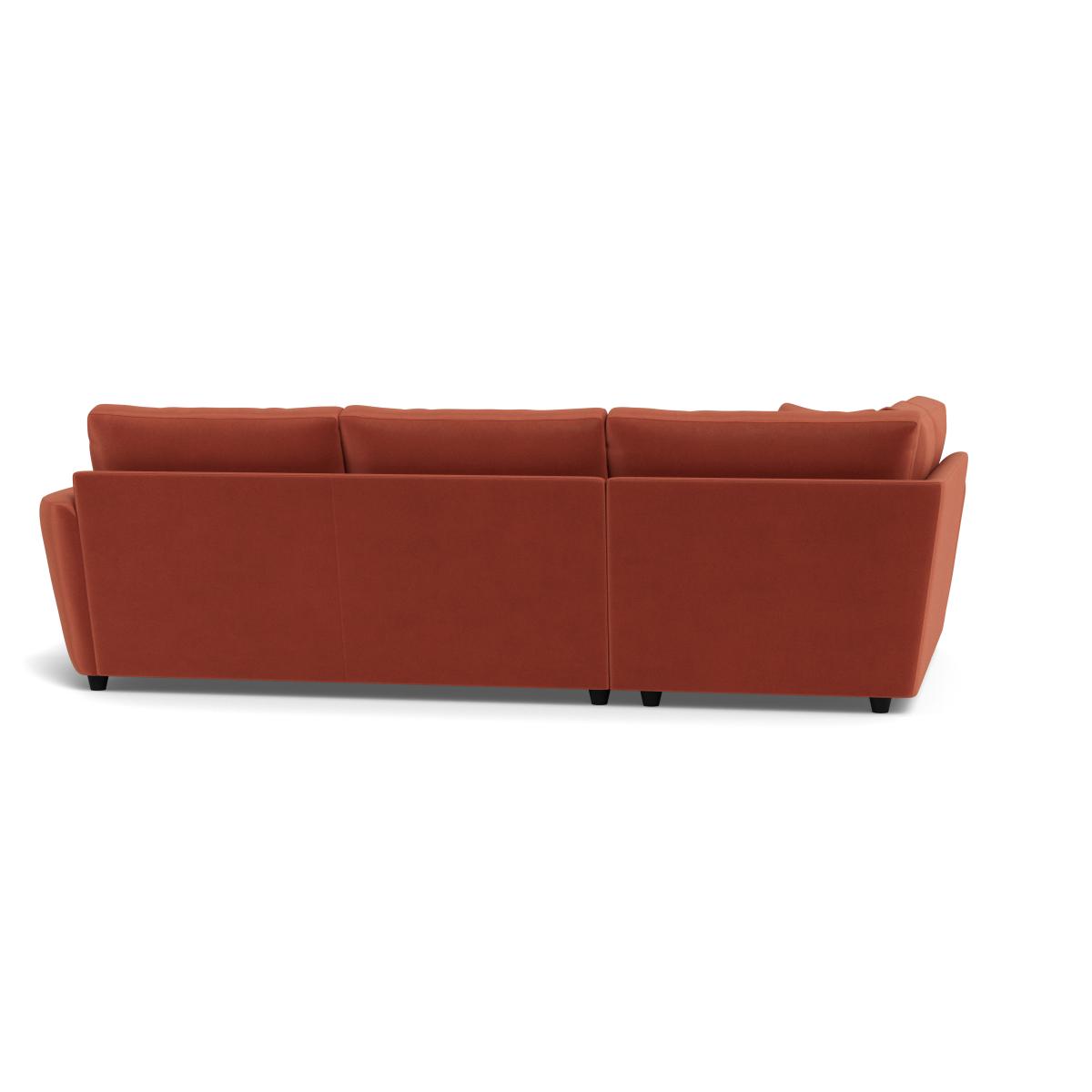 Heal's Snooze Left Hand Facing Corner Sofa Smart Luxe Velvet Tawny Black Feet – image 5