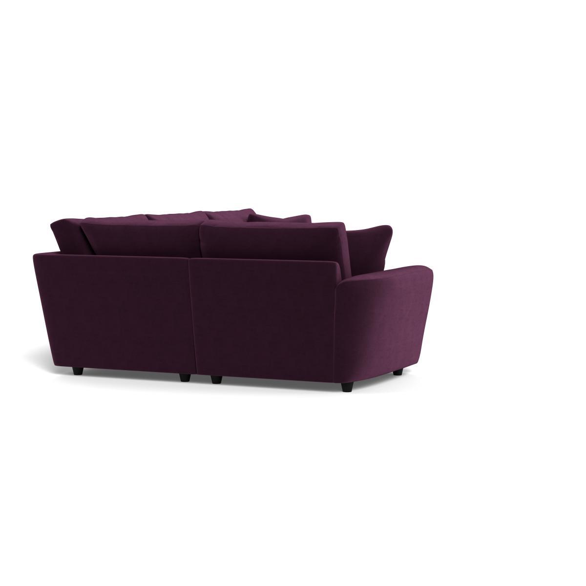 Heal's Snooze Left Hand Facing Corner Sofa Velvet Grape Black Feet - Heal's UK Furniture – image 2