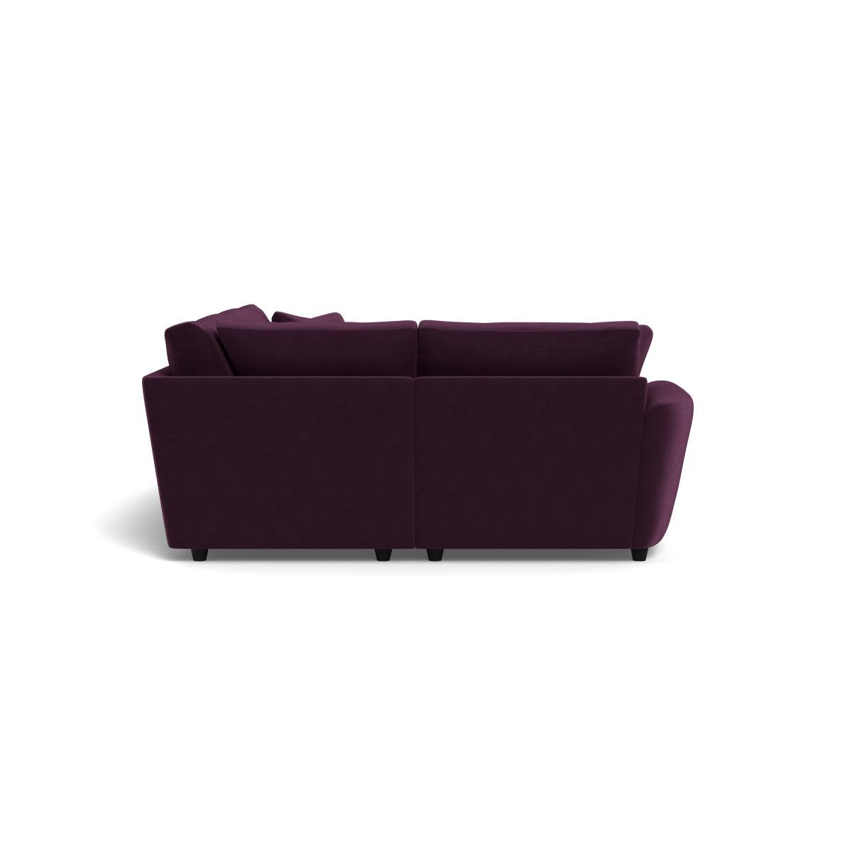 Heal's Snooze Left Hand Facing Corner Sofa Velvet Grape Black Feet - Heal's UK Furniture – image 3