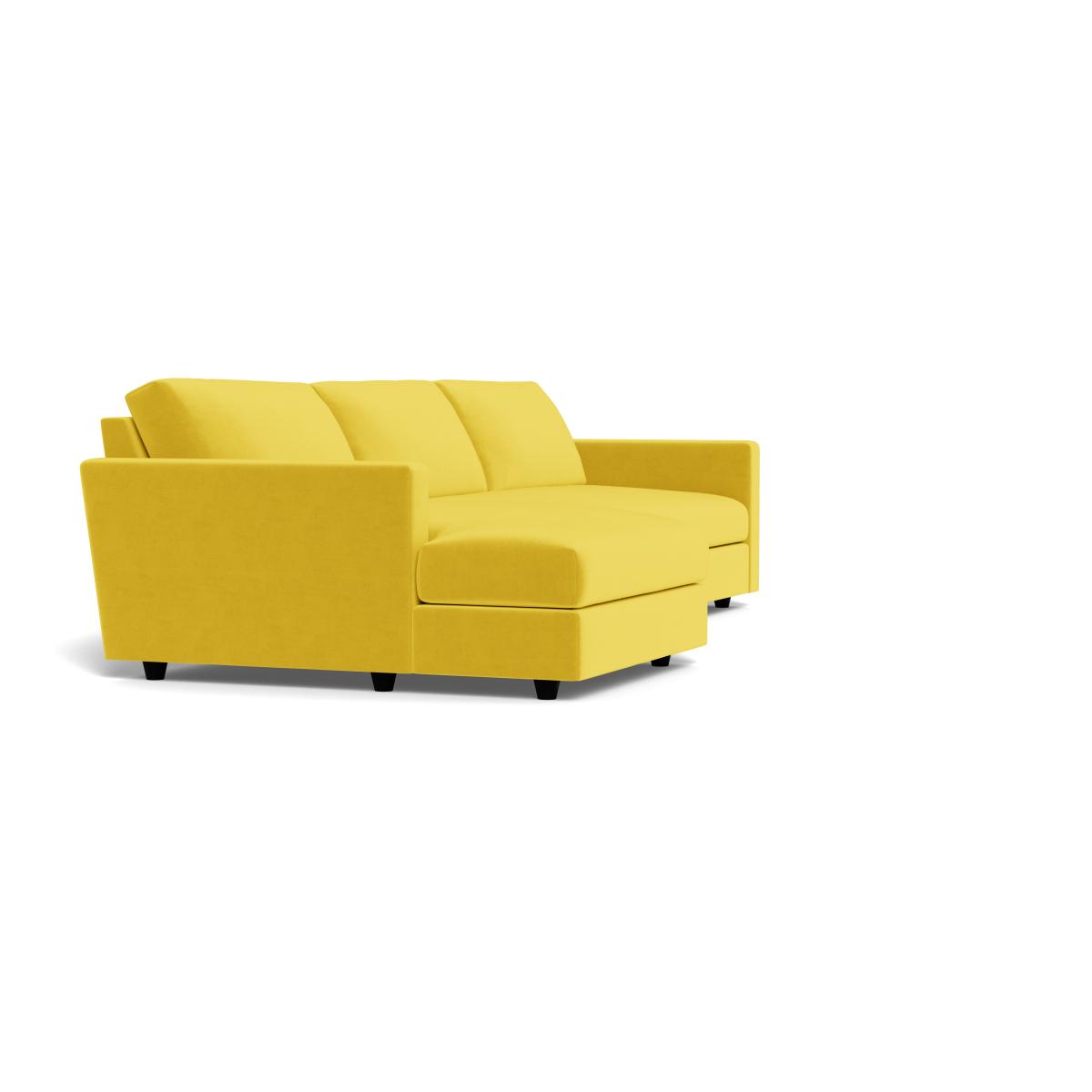 Heal's Nimbus II LHF 4 Seater Corner Chaise Smart Velvet Ocean Black Feet – image 2