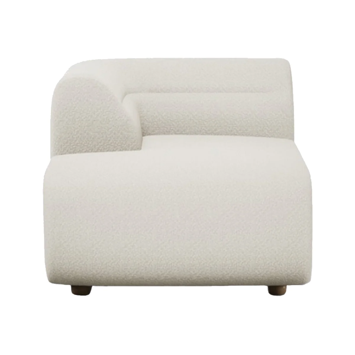 Heal's Lilli Left Hand Facing Chaise Unit Smart Luxe Velvet Grass Natural Feet – image 1