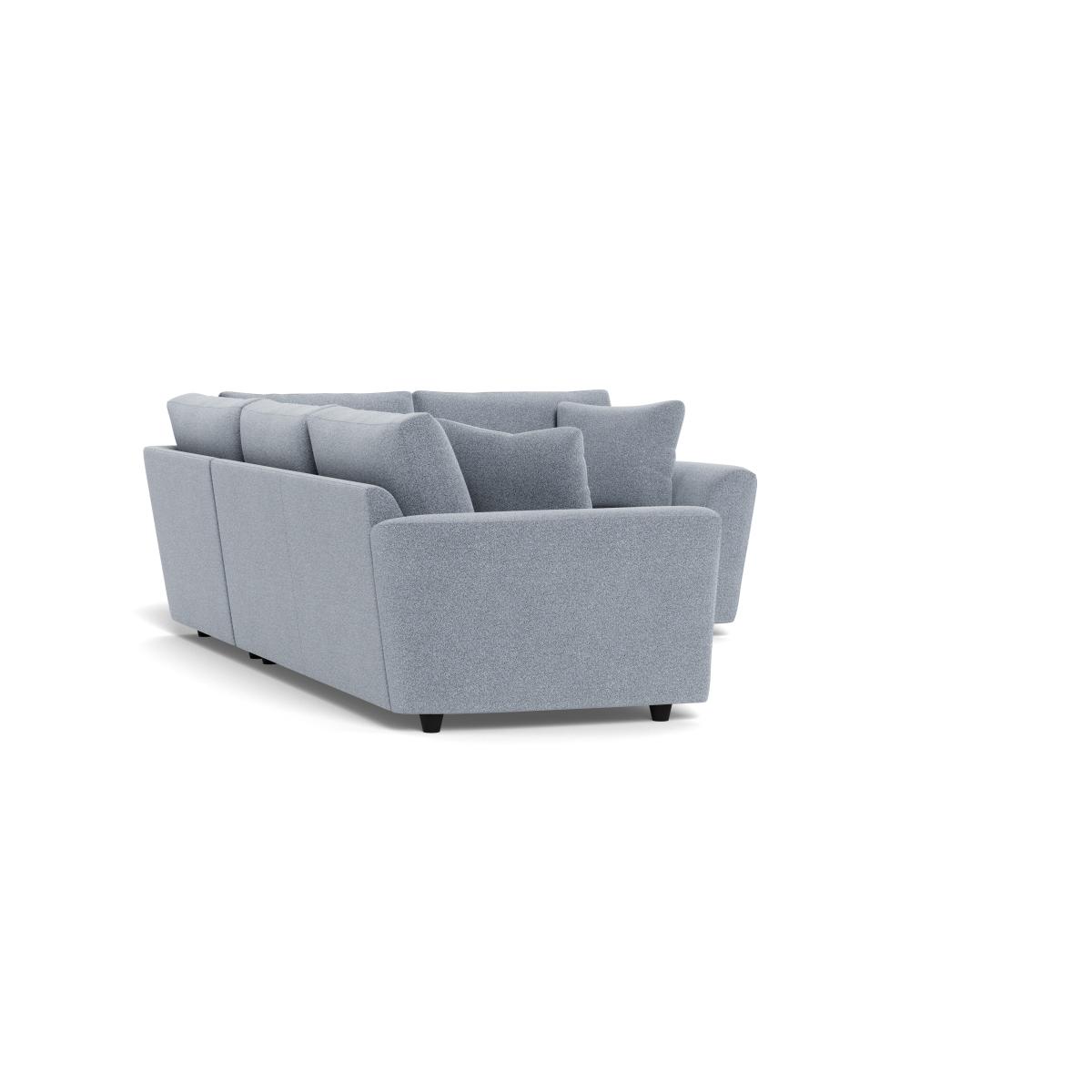 Heal's Snooze Right Hand Facing Corner Sofa Boucle  Steel Black Feet – image 4