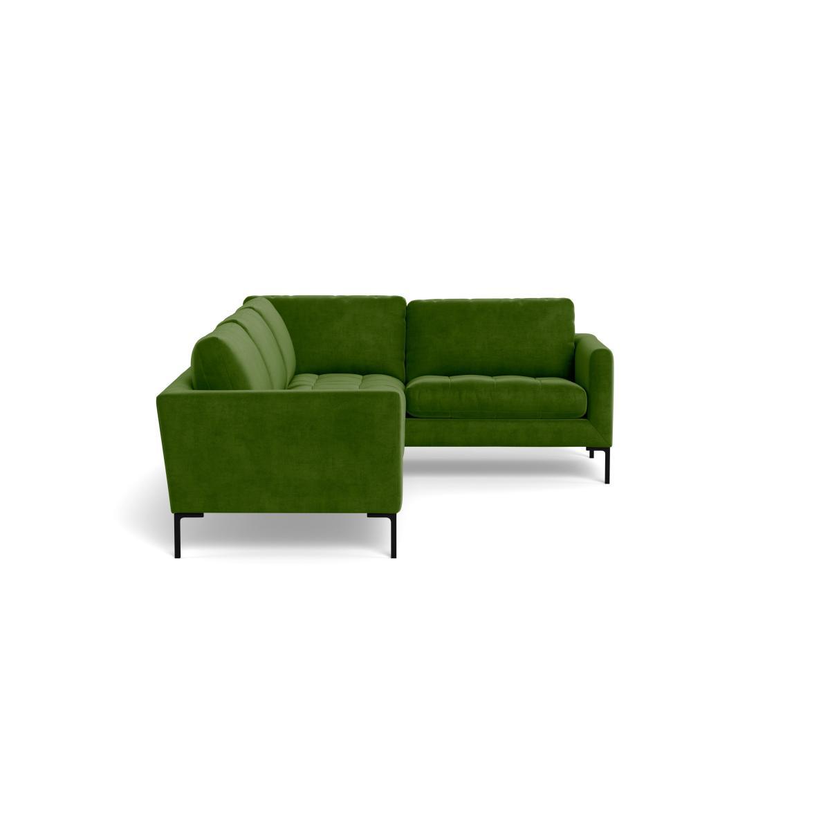 Heal's Eton Right Hand Facing Corner Sofa Smart Luxe Velvet Grass Black Feet - Heal's UK Furniture – image 3