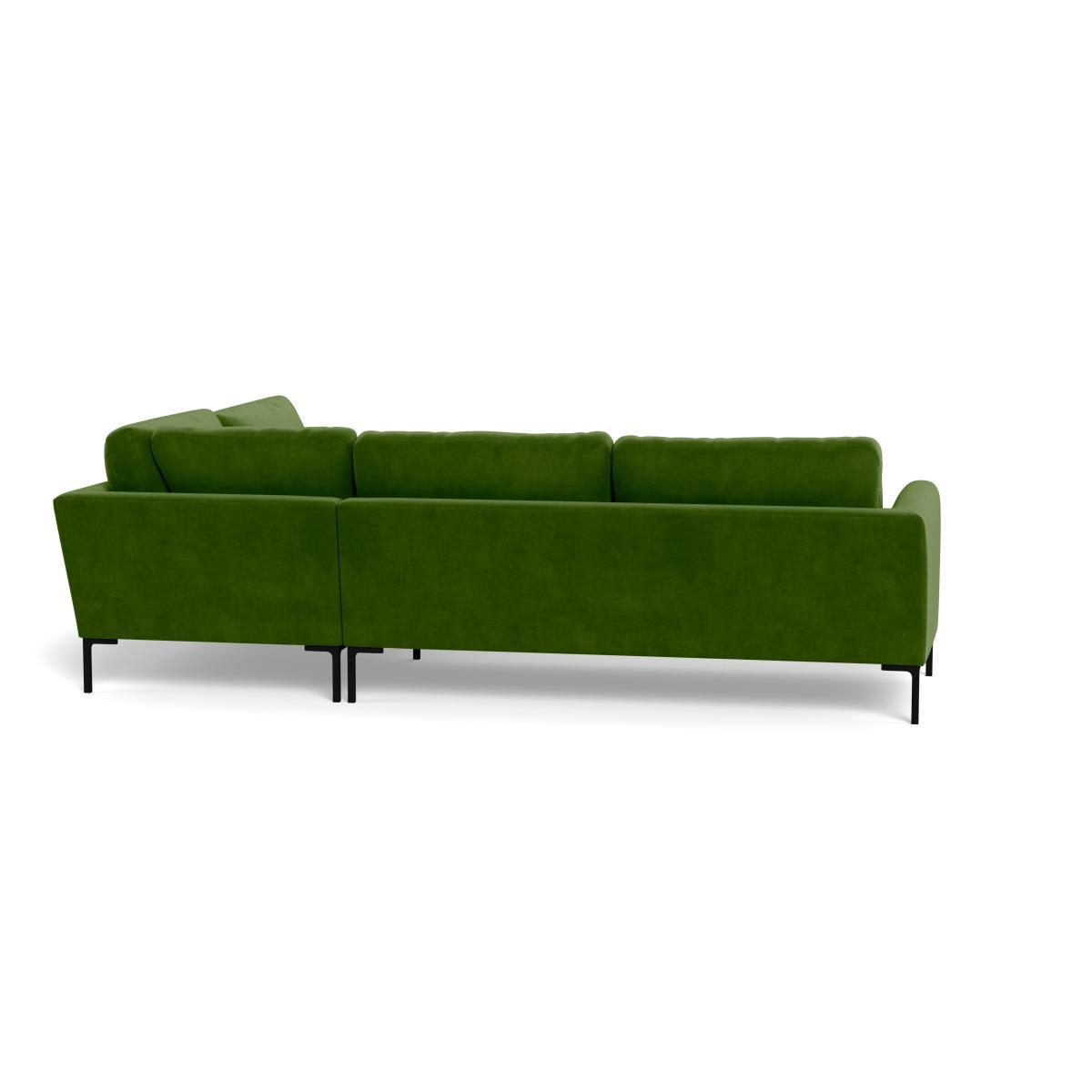 Heal's Eton Right Hand Facing Corner Sofa Smart Luxe Velvet Grass Black Feet - Heal's UK Furniture – image 5