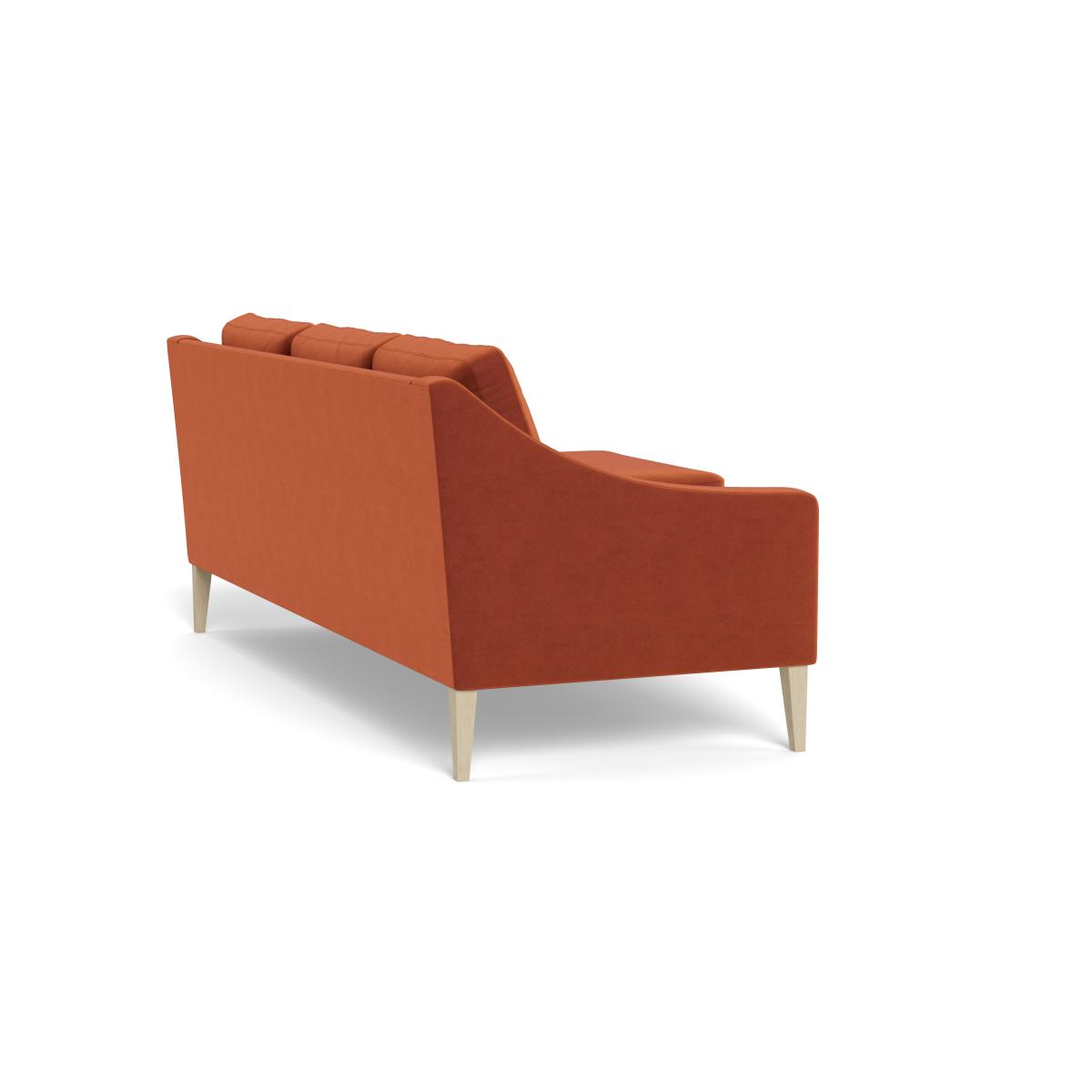 Heal's Richmond Chaise Sofa Velvet Russet Walnut Stained Feet – image 4