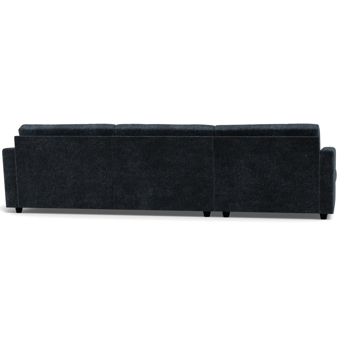 Heal's Nimbus II 4 Str Corner Chaise LHF Boucle Velvet Space Black Feet – image 5