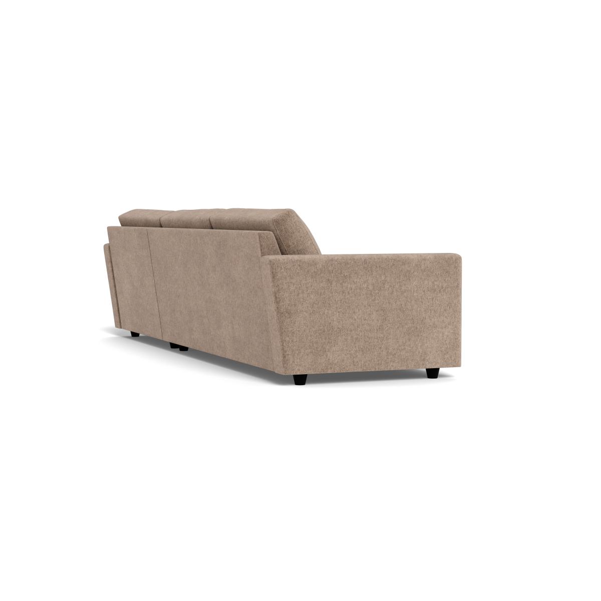 Heal's Nimbus II 4 Str Corner Chaise RHF Boucle Velvet Rocky Black Feet – image 4