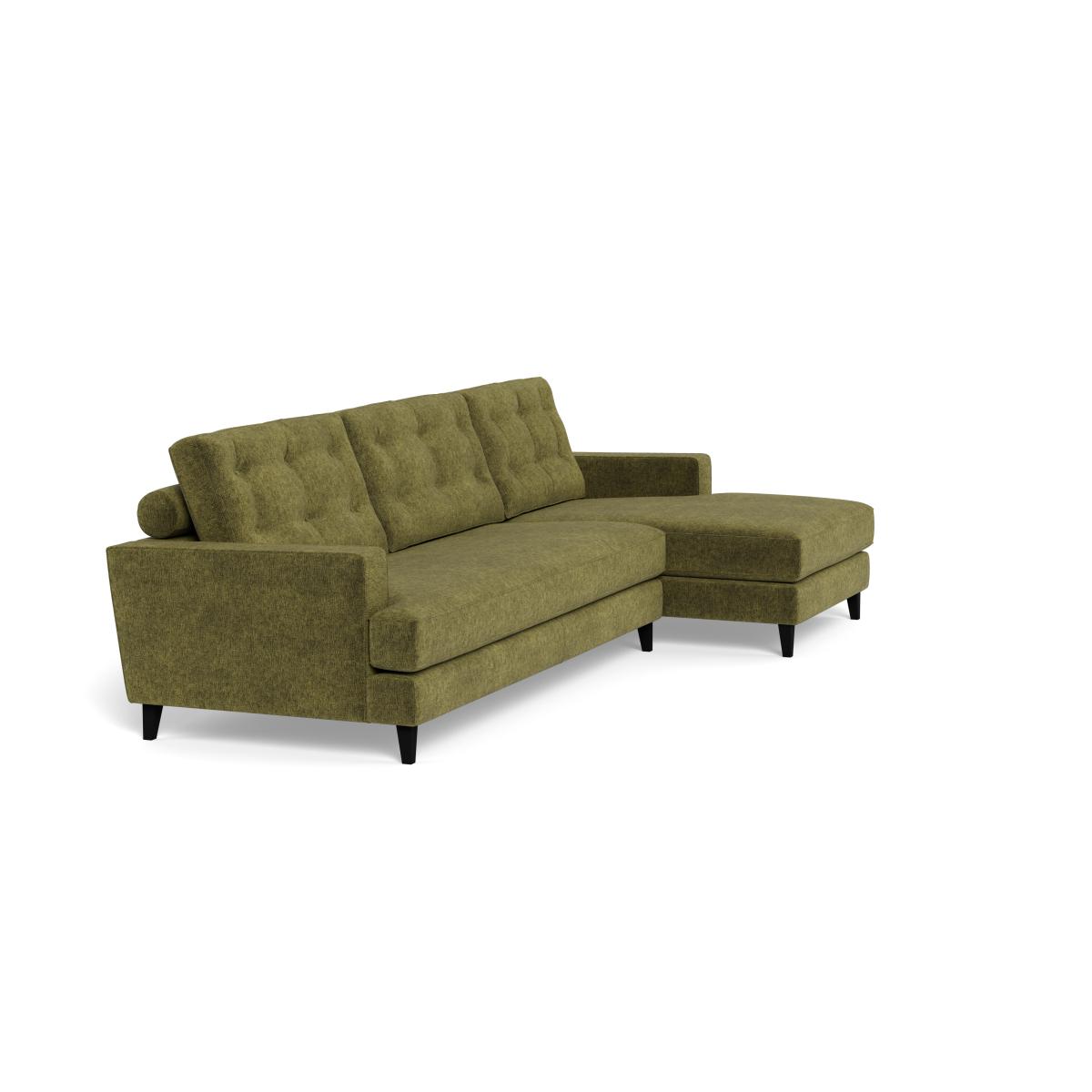 Heal's Mistral Right Hand Facing Corner Sofa Boucle Velvet Wilder Natural Beech Feet – image 2