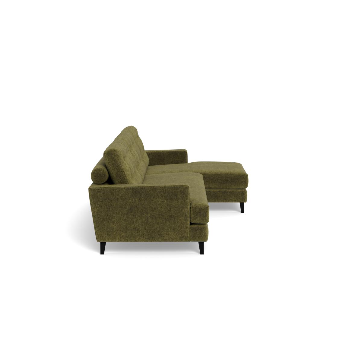 Heal's Mistral Right Hand Facing Corner Sofa Boucle Velvet Wilder Natural Beech Feet – image 3