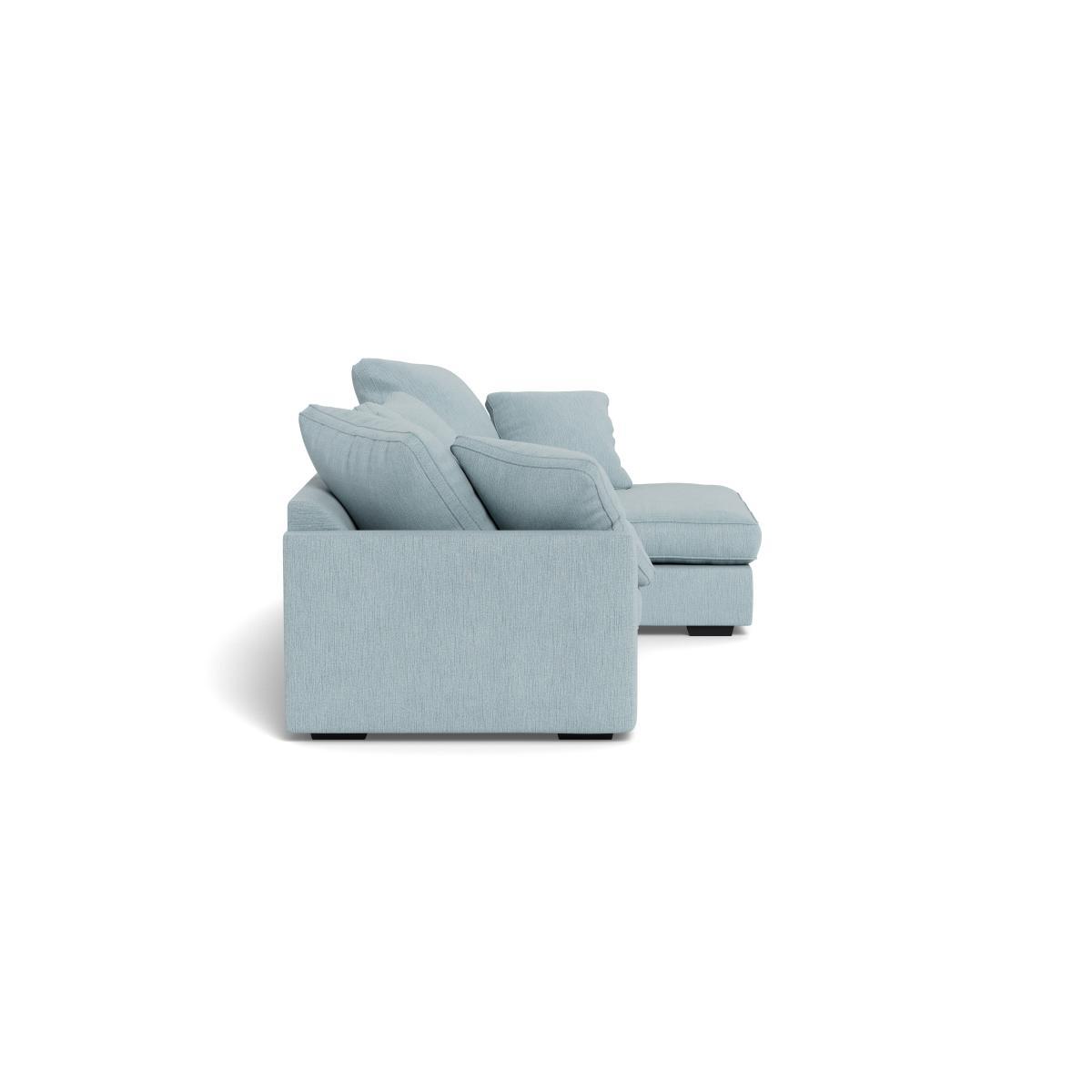 Heal's Cumulus Right Hand Facing Corner Sofa Smart Linen Mix Duck Egg Black Feet - Heal's UK Furniture – image 3
