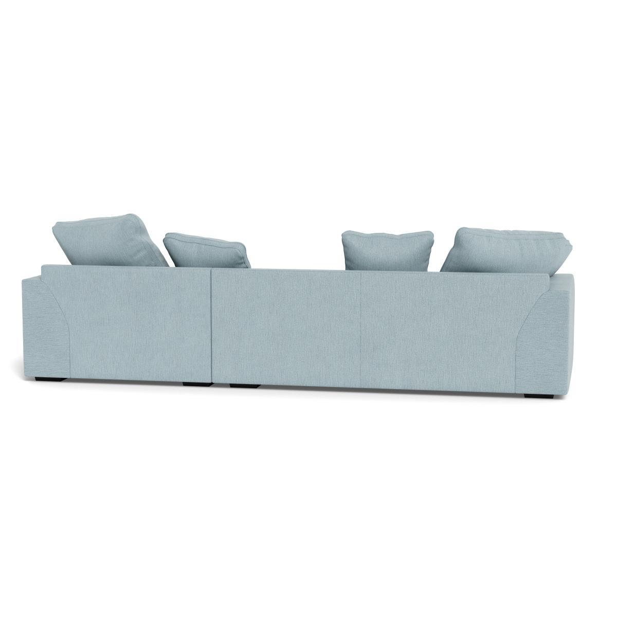 Heal's Cumulus Right Hand Facing Corner Sofa Smart Linen Mix Duck Egg Black Feet - Heal's UK Furniture – image 5