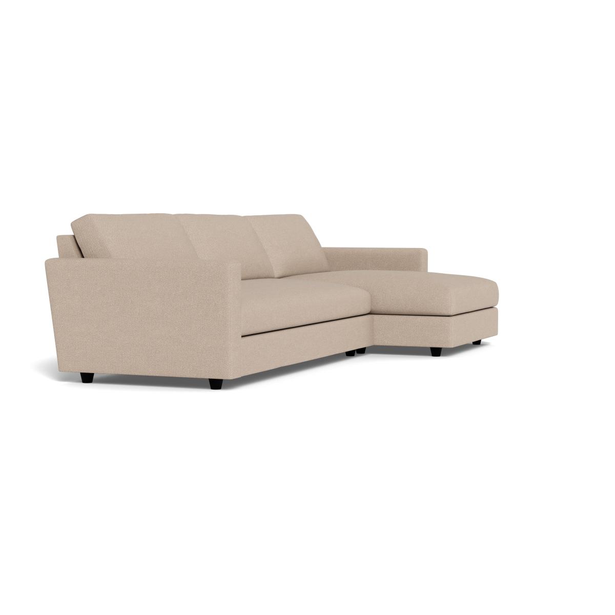Heal's Nimbus II 4 Str Corner Chaise RHF Boucle Tweed Pearl Black Feet – image 2