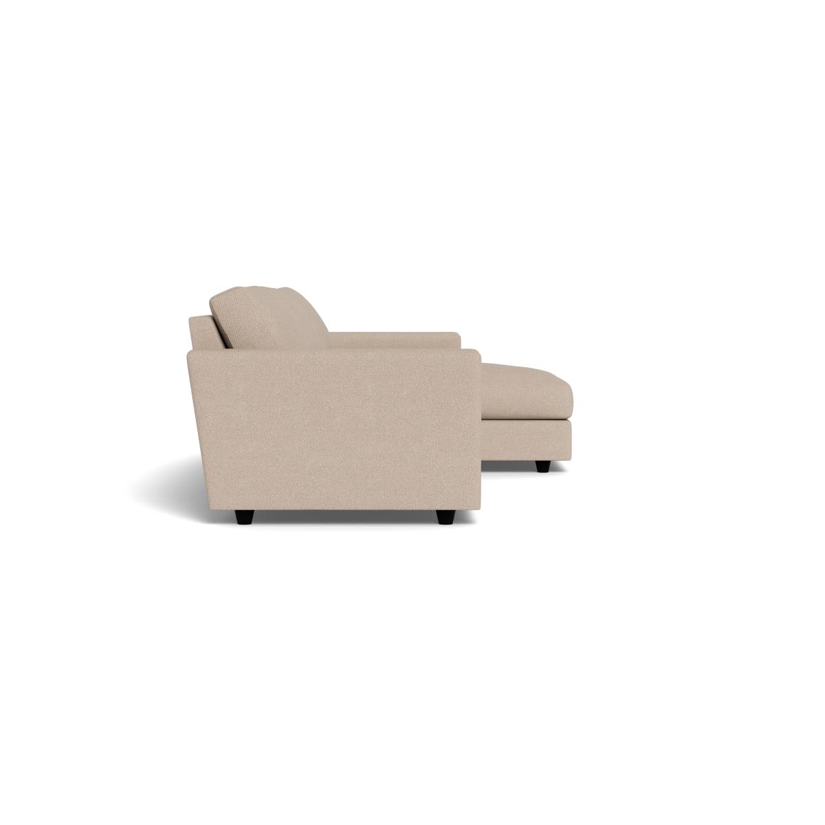Heal's Nimbus II 4 Str Corner Chaise RHF Boucle Tweed Pearl Black Feet – image 3