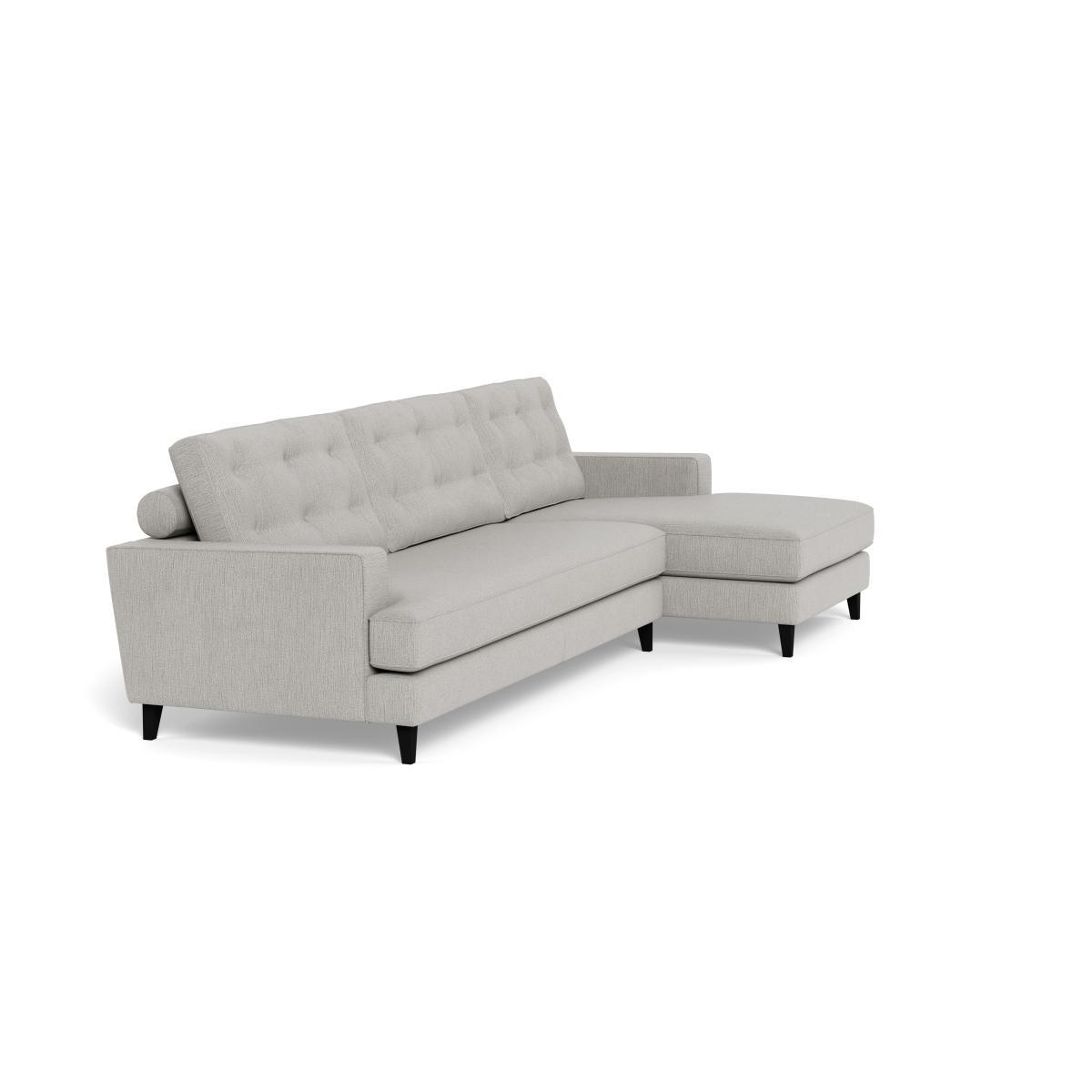 Heal's Mistral Right Hand Facing Corner Sofa Smart Linen Mix Silver Black - Heal's UK Furniture – image 2