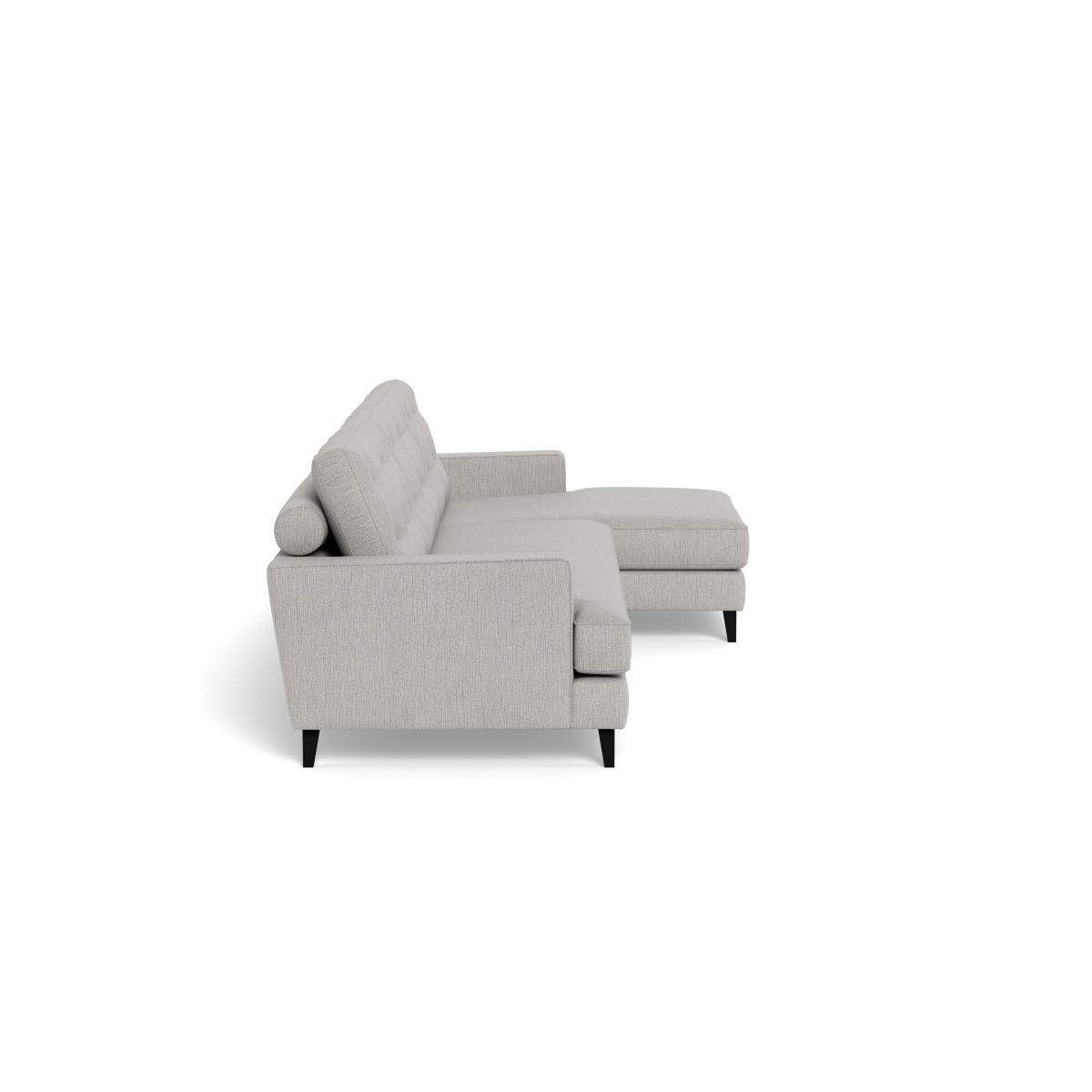 Heal's Mistral Right Hand Facing Corner Sofa Smart Linen Mix Silver Black - Heal's UK Furniture – image 3