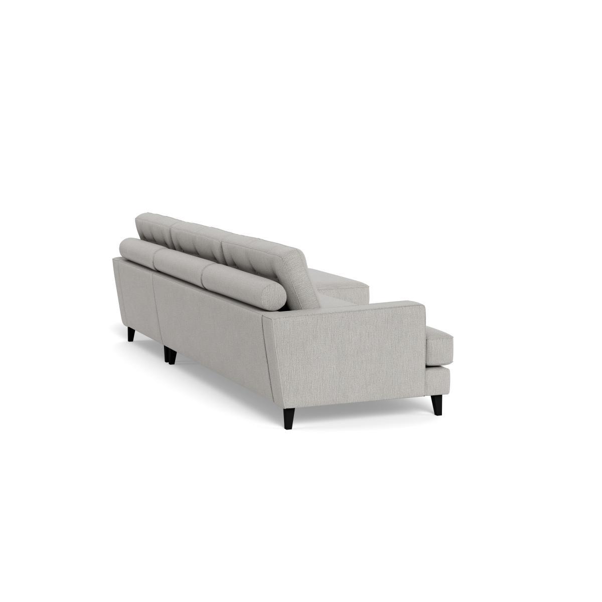 Heal's Mistral Right Hand Facing Corner Sofa Smart Linen Mix Silver Black - Heal's UK Furniture – image 4