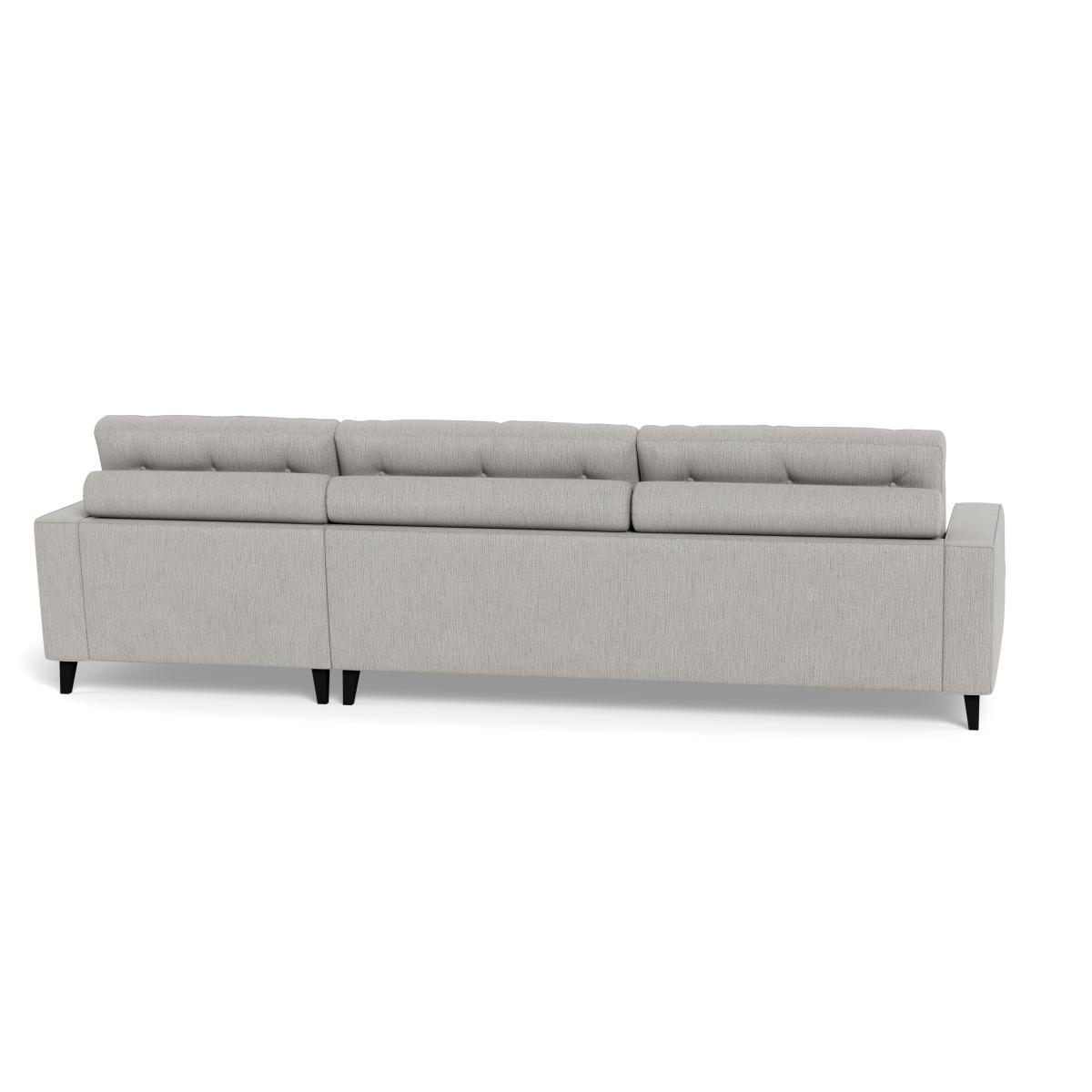 Heal's Mistral Right Hand Facing Corner Sofa Smart Linen Mix Silver Black - Heal's UK Furniture – image 5