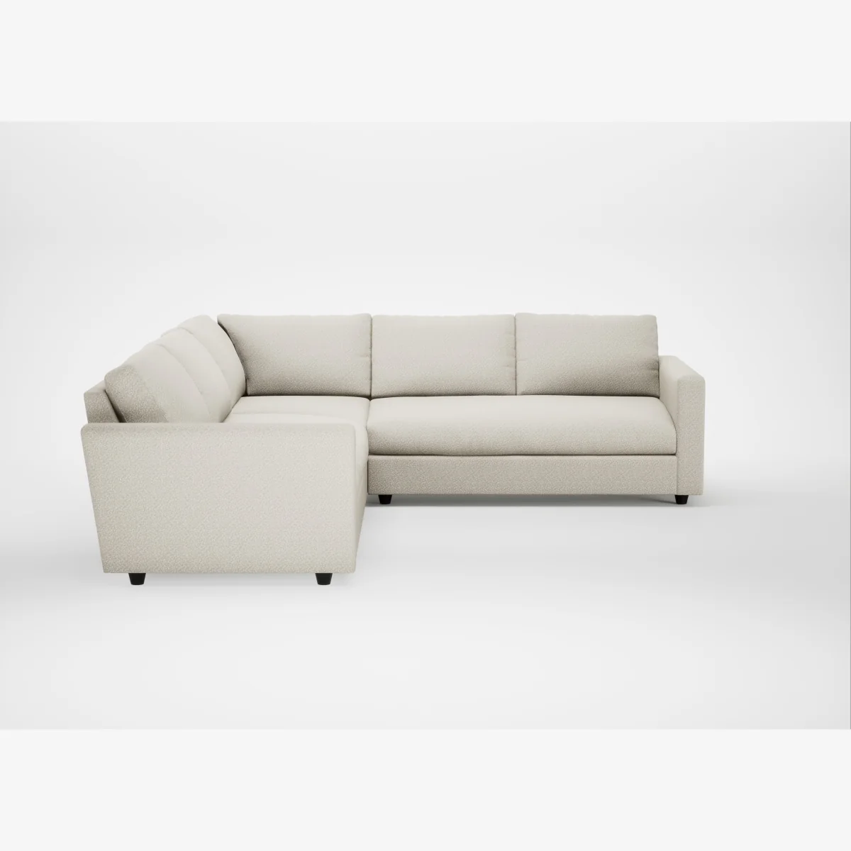 Heal's Nimbus II Corner Sofa Chunky Boucle Ecru Black Feet – image 1