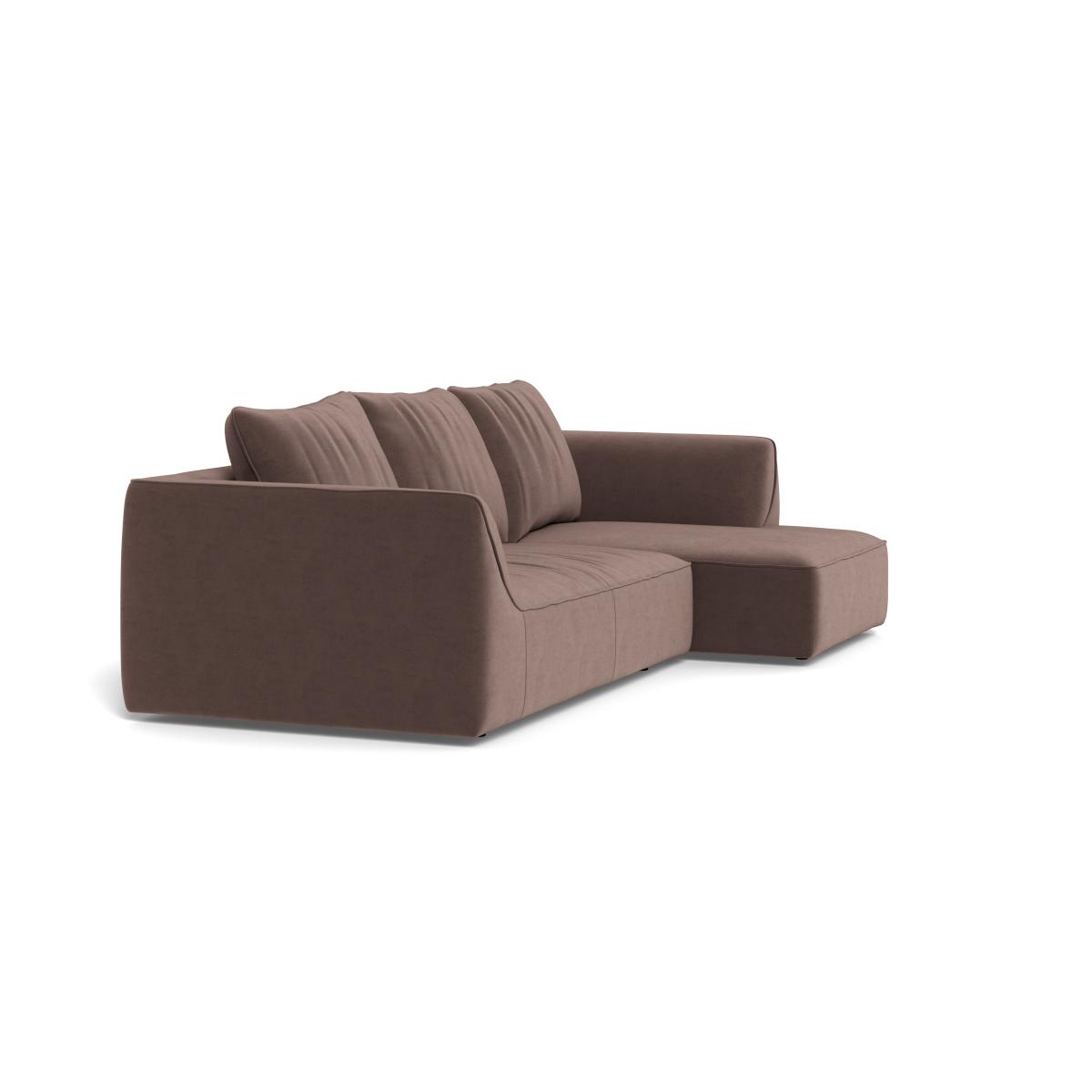 Heal's Morven Right Hand Facing Corner Chaise Sofa Velvet Mink – image 2