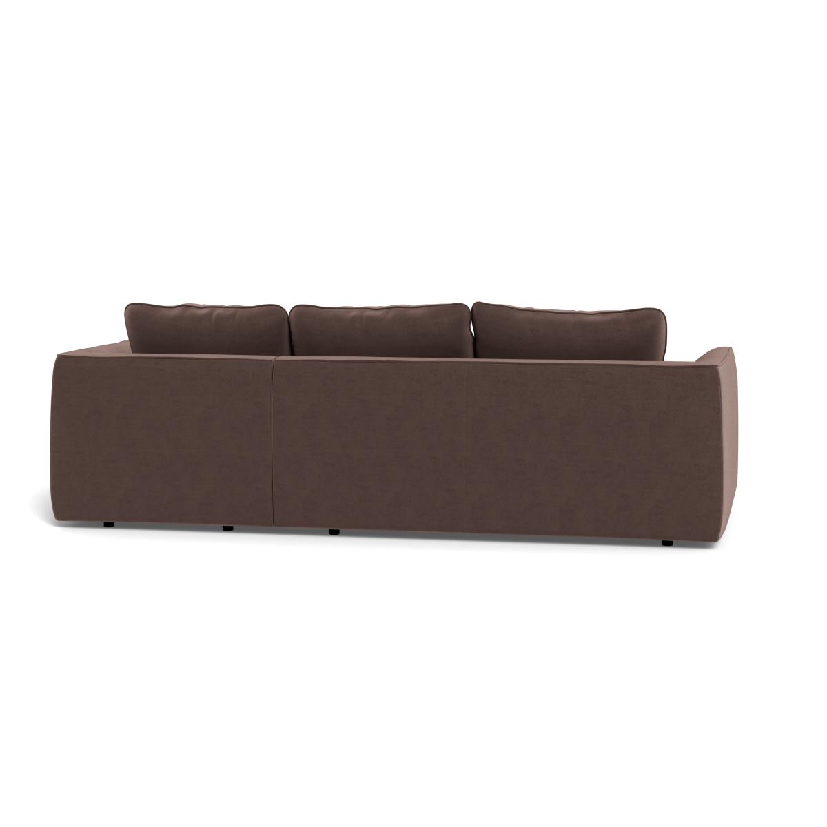 Heal's Morven Right Hand Facing Corner Chaise Sofa Velvet Mink – image 5