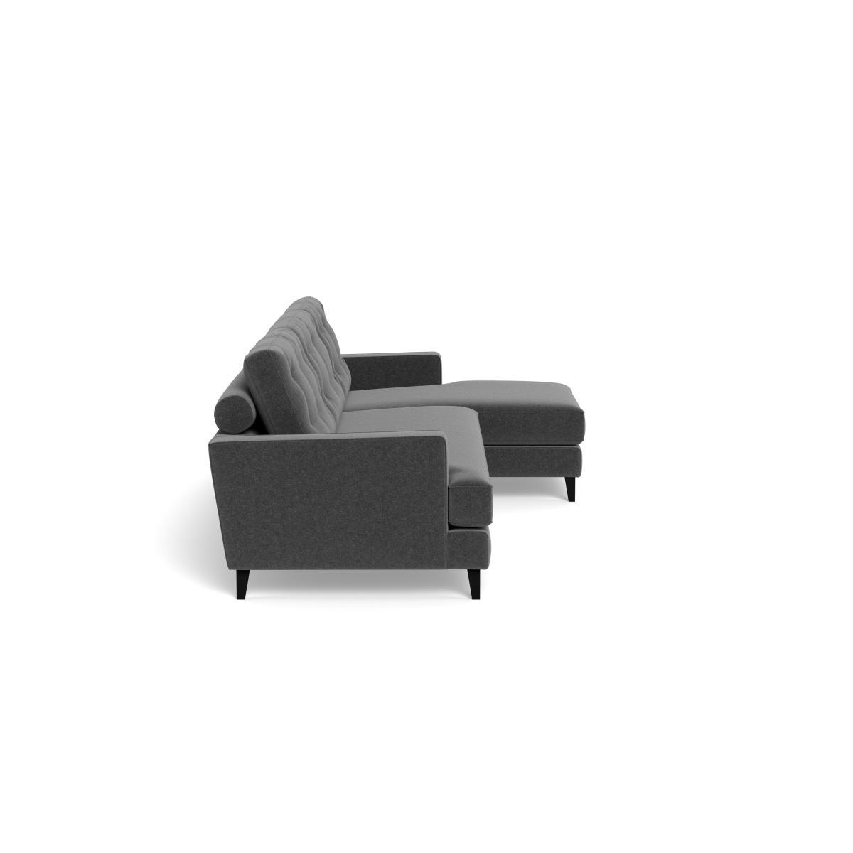 Heal's Mistral Right Hand Facing Corner Sofa Melton Wool Granite Black Feet - Heal's UK Furniture – image 3