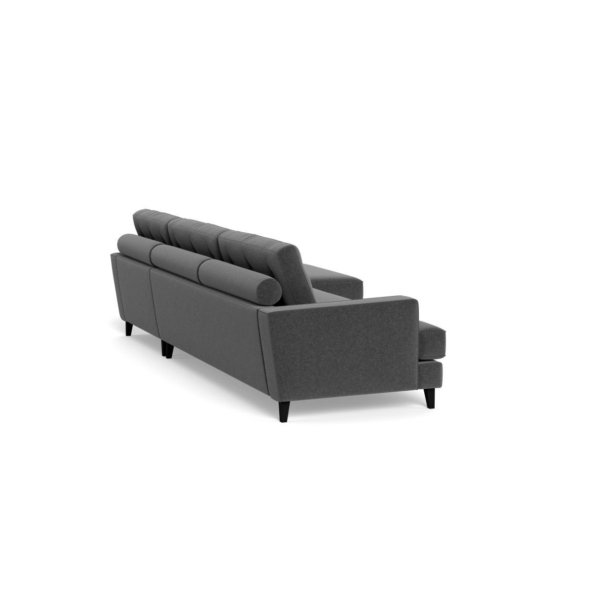 Heal's Mistral Right Hand Facing Corner Sofa Melton Wool Granite Black Feet - Heal's UK Furniture – image 4