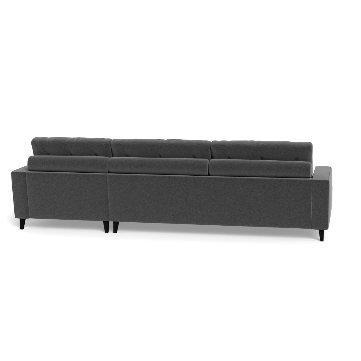 Heal's Mistral Right Hand Facing Corner Sofa Melton Wool Granite Black Feet - Heal's UK Furniture – image 5