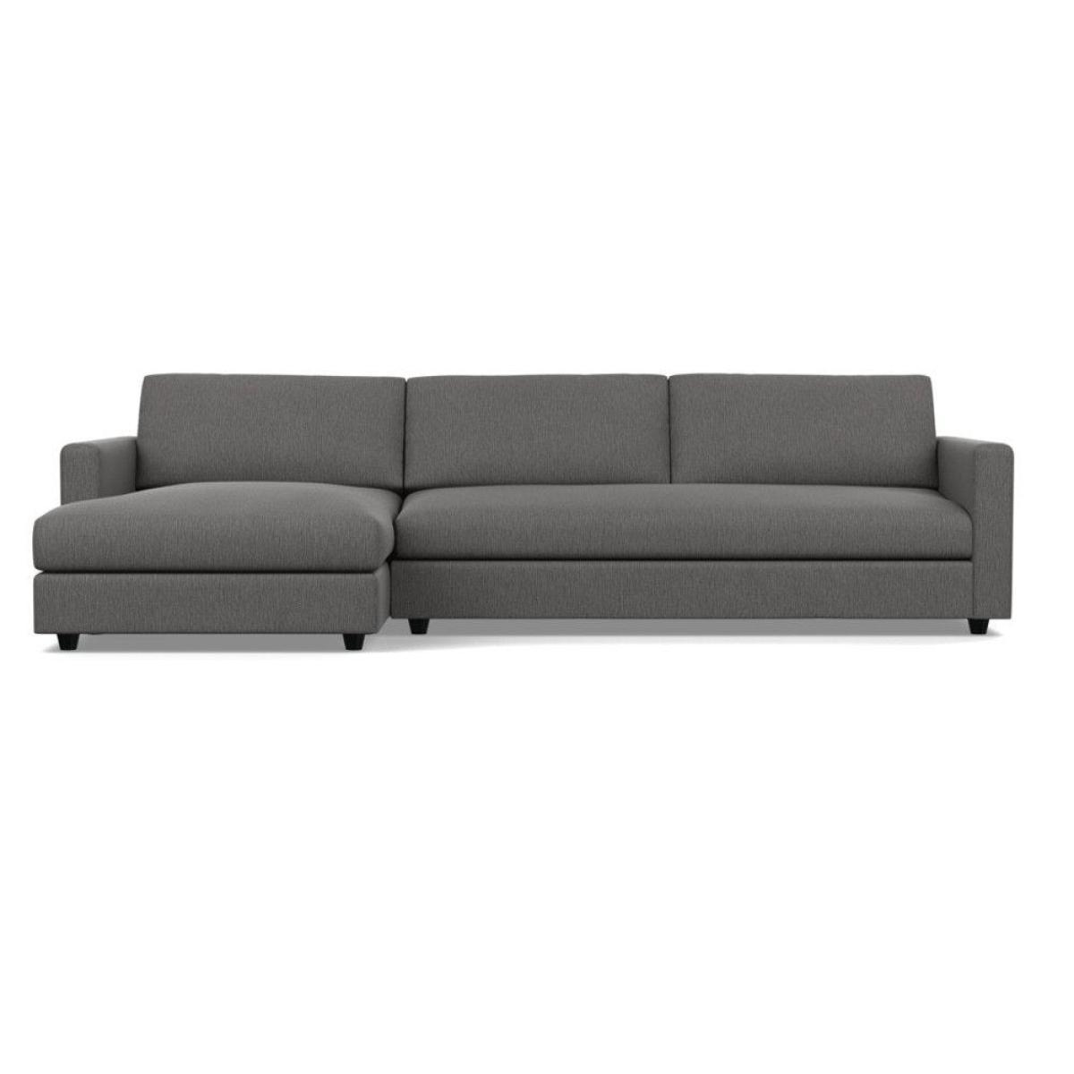 Heal's Nimbus II 4 Seater Corner Chaise LHF Brushed Cotton Pewter Black Feet - Heal's UK Furniture – image 14
