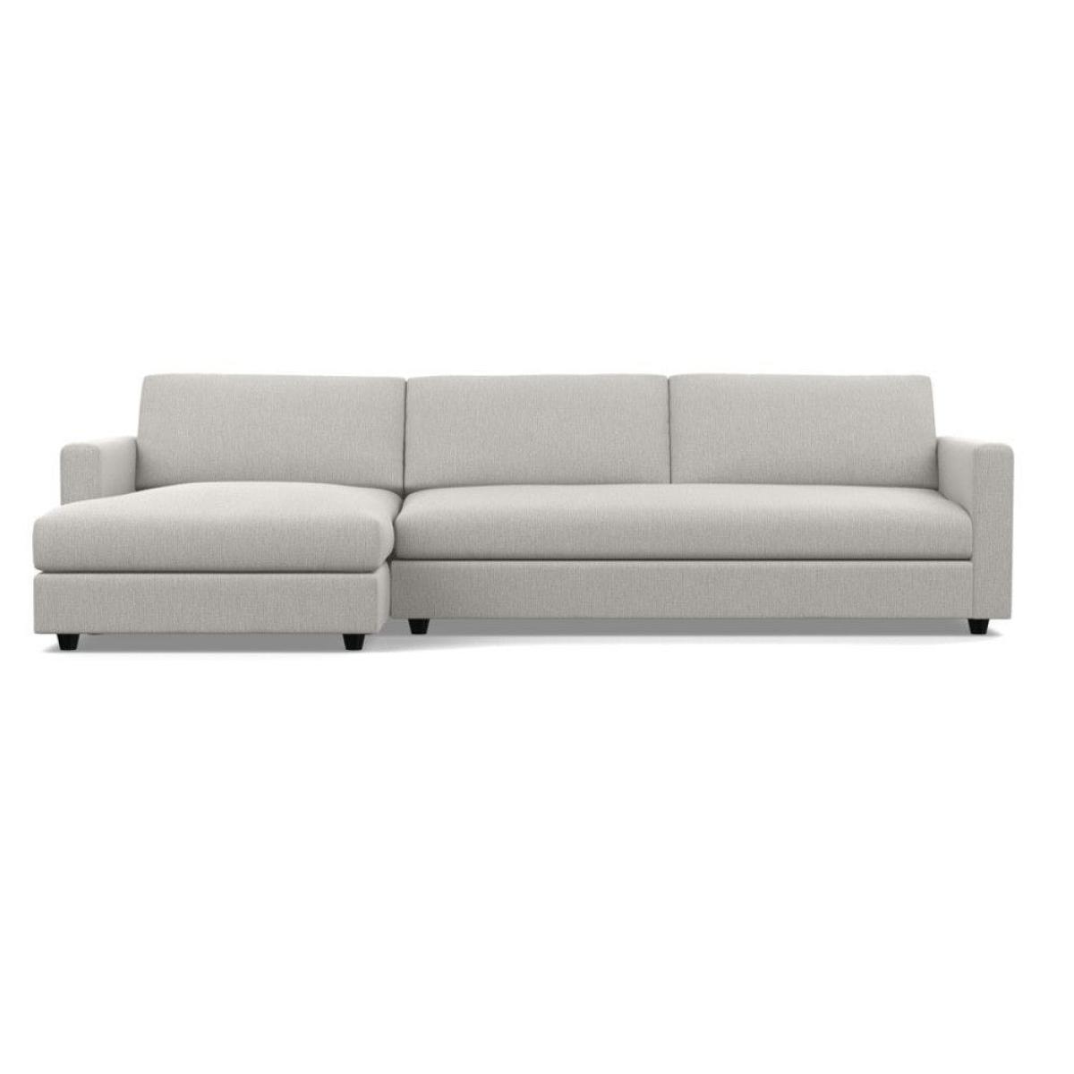 Heal's Nimbus II 4 Seater Corner Chaise LHF Brushed Cotton Pewter Black Feet - Heal's UK Furniture – image 9