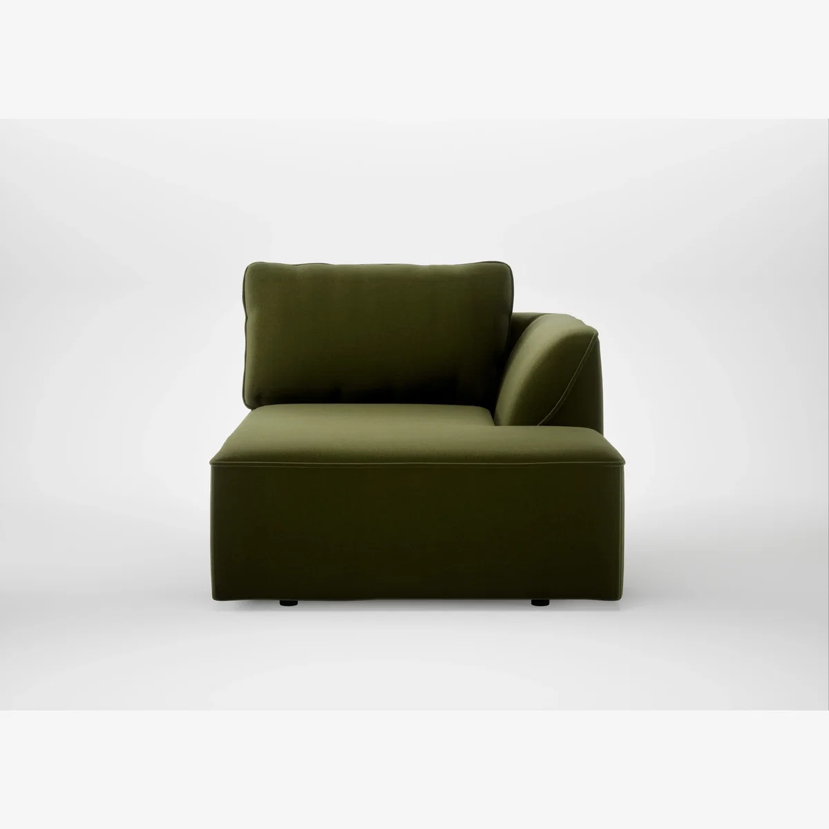 Heal's Morven Right Hand Facing Chaise Unit Cotton Velvet Evergreen – image 1
