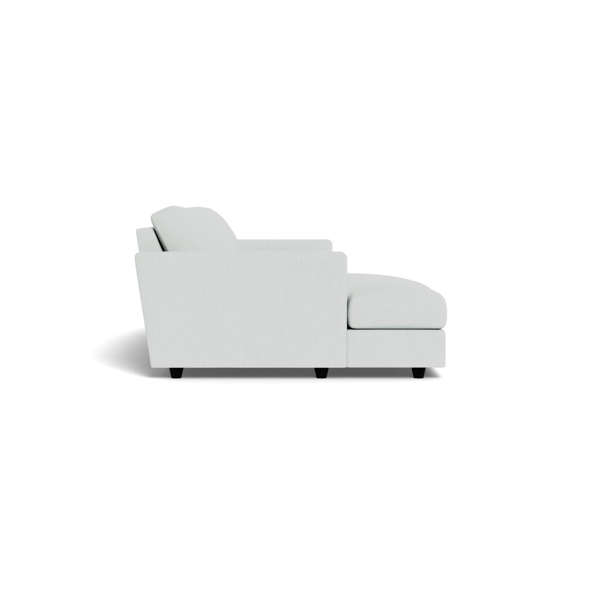 Heal's Nimbus 4 Seater Left Hand Corner Chaise Broad Weave Tin Black Feet – image 3