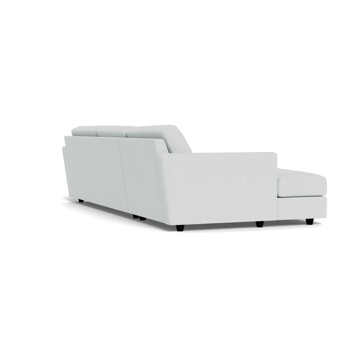 Heal's Nimbus 4 Seater Left Hand Corner Chaise Broad Weave Tin Black Feet – image 4